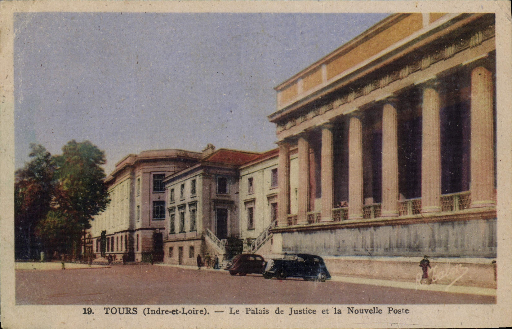 CPA Tours Le Palais De Justice Et La Nouvelle Poste