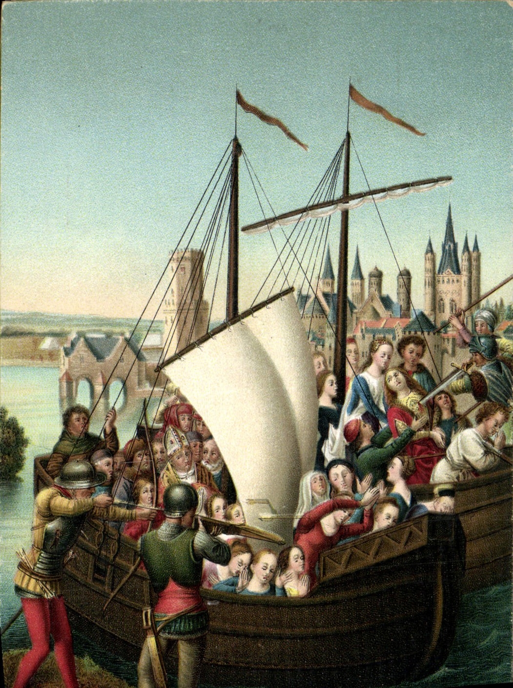 CPA Hans Memling Le massacre des compagnes de Ste Ursule