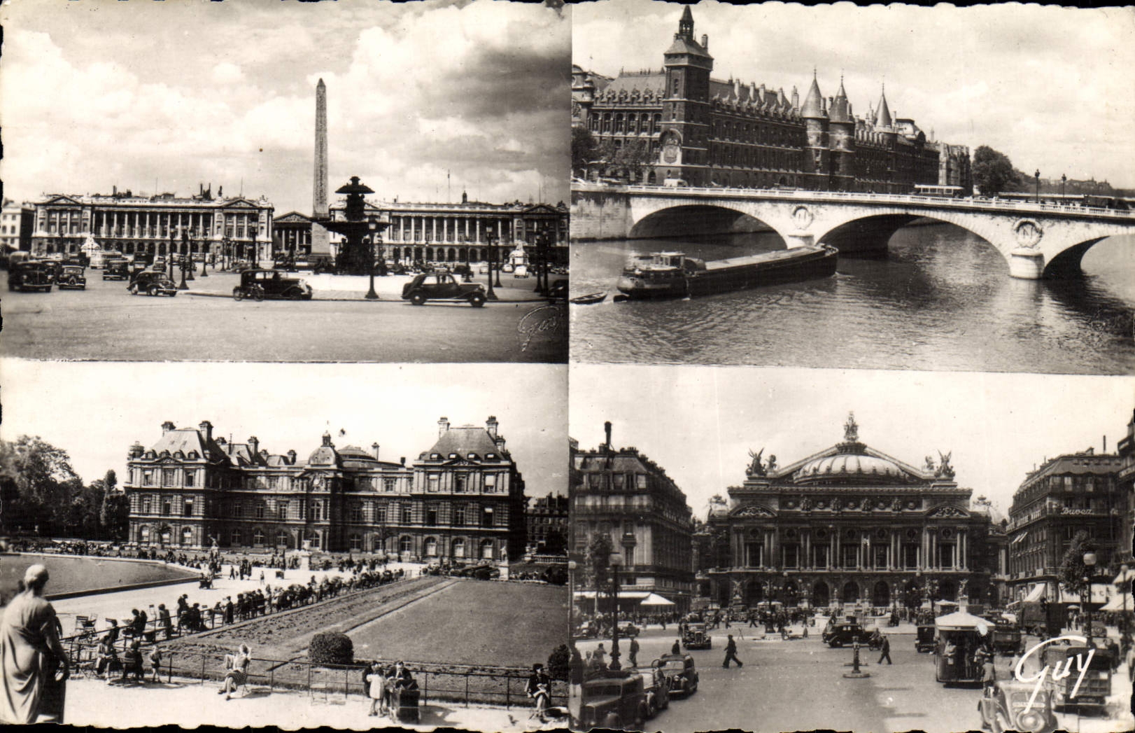 CPM Paris Et Ses Merveilles Le Place De La Concorde La Conciergerie Le palais du Luxembourg