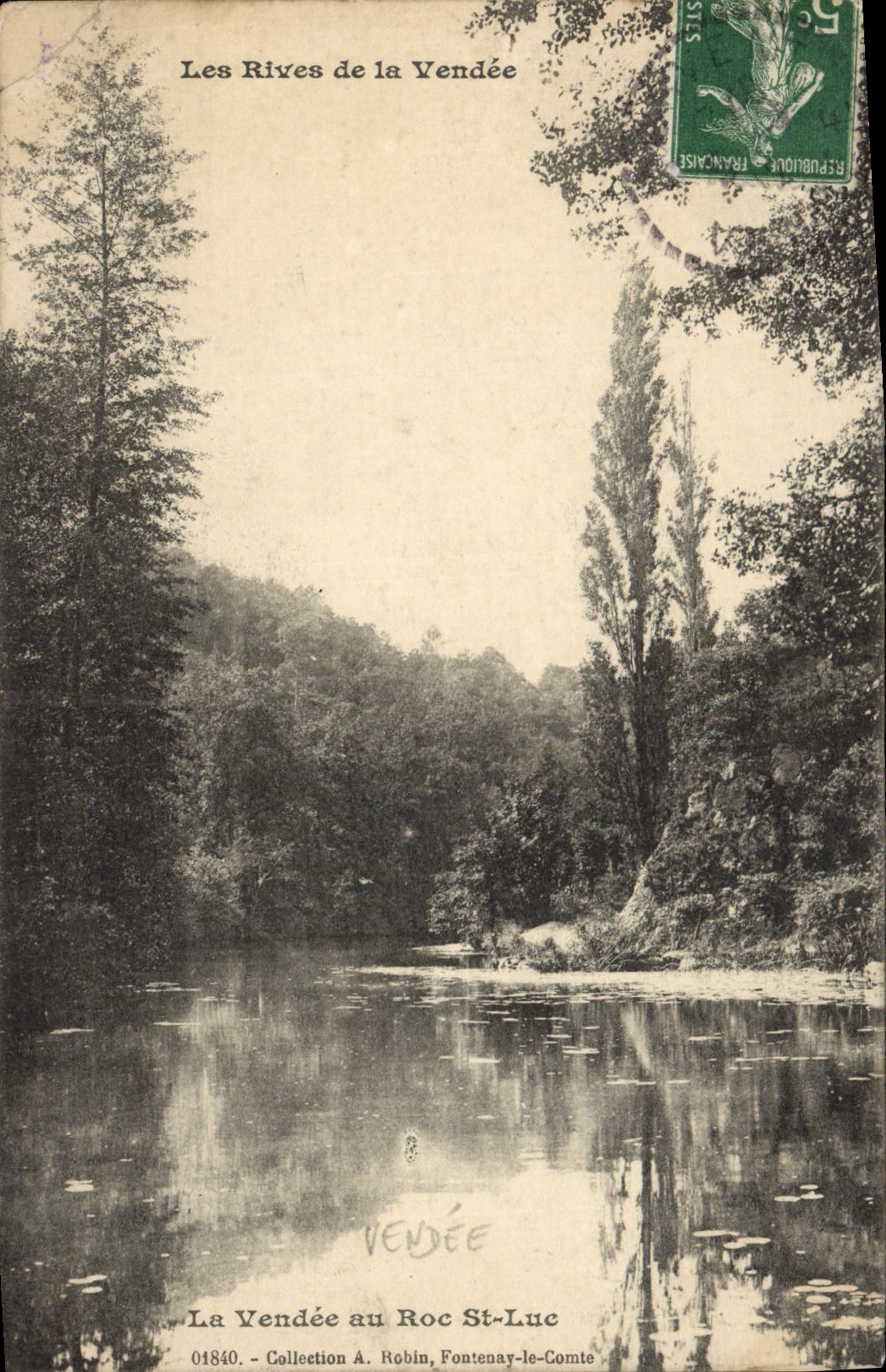VINTAGE POSTCARD the Vendée With the Rock St Luc