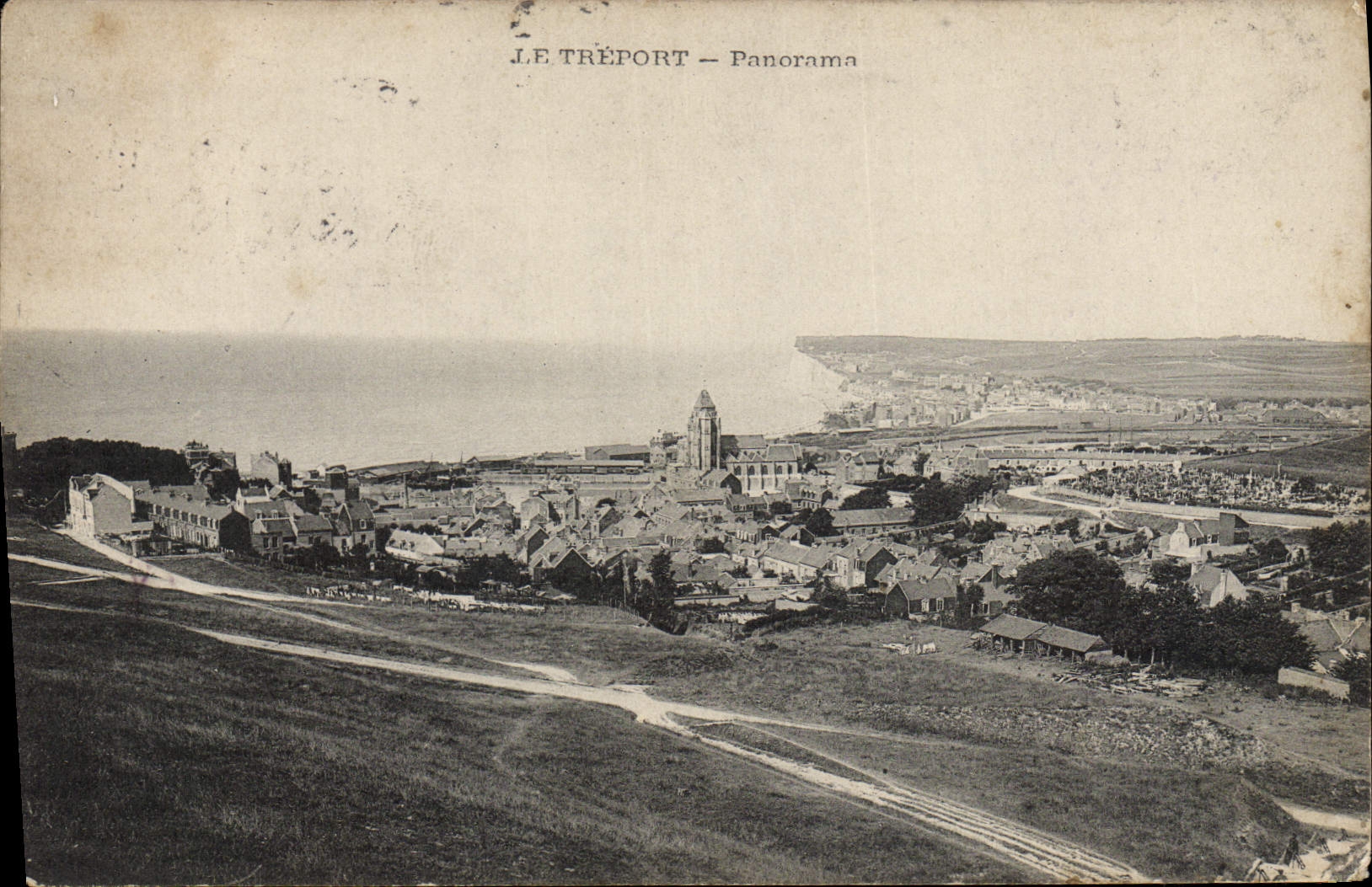 Panorama de Treport de la POSTAL de la VENDIMIA