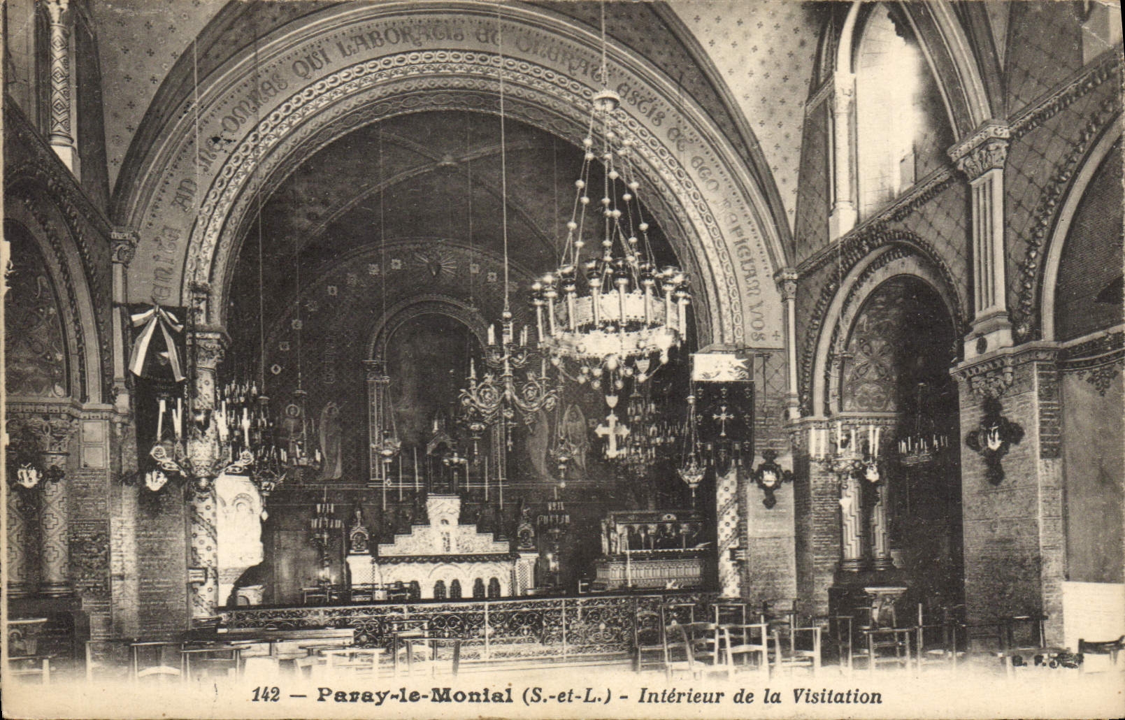 VINTAGE POSTCARD Paray Interior Montal Of the Visitation