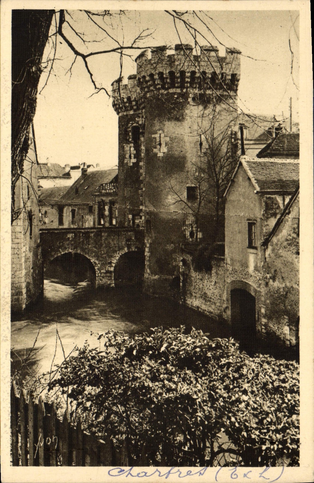 VINTAGE POSTCARD Chartres the Guillaume door