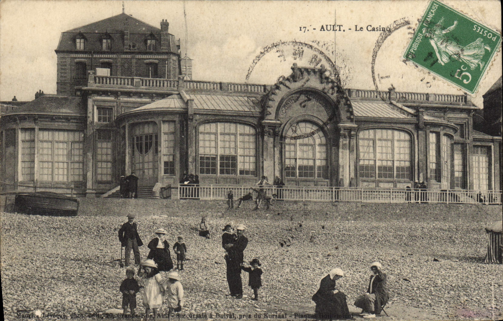 VINTAGE POSTCARD Ault the Casino