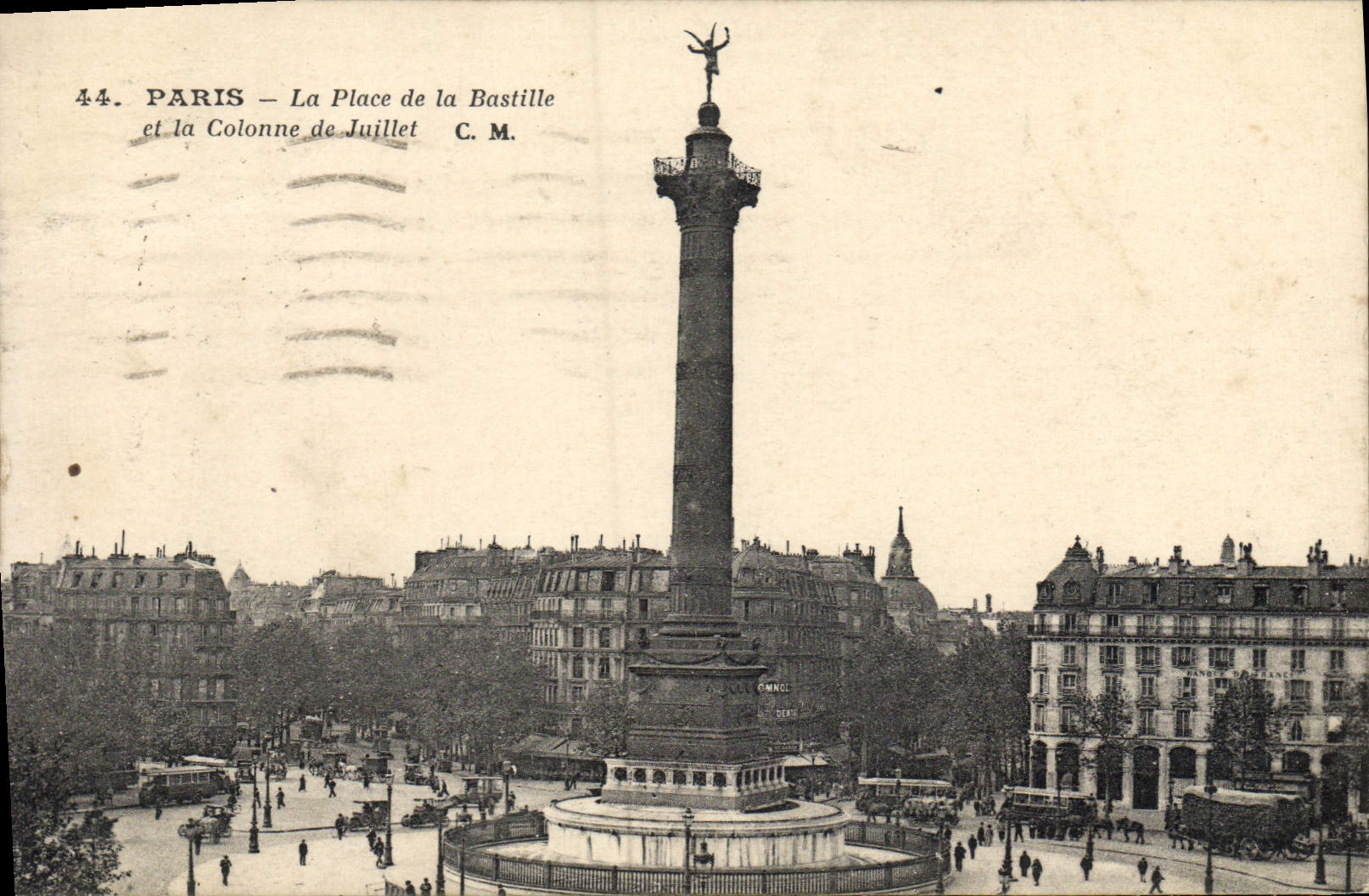CPA Paris La Place De La Bastille Et La Colonne De Juillet