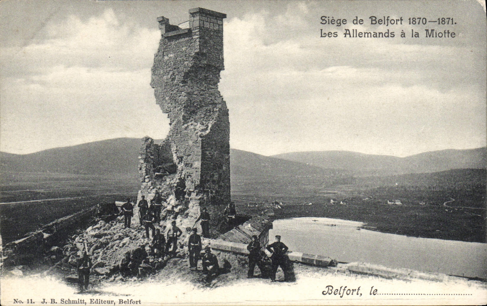 VINTAGE POSTCARD Seat Of Belfort Germans In Miotte