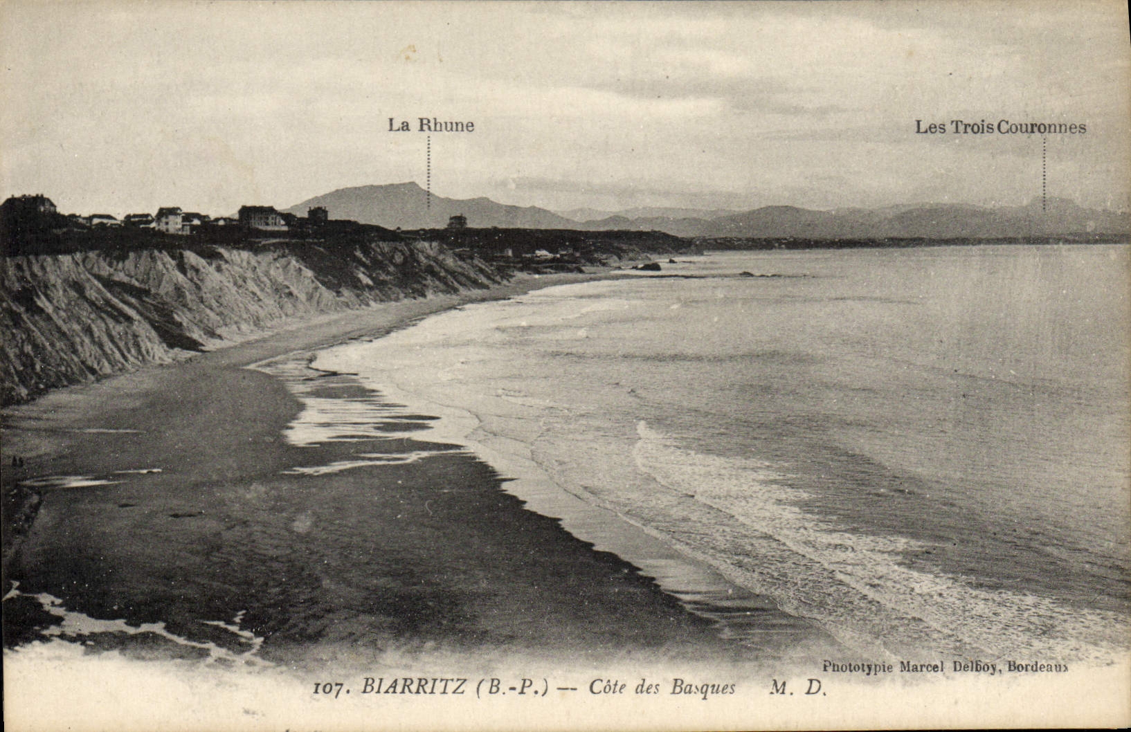VINTAGE POSTCARD Biarritz Dimensions Basques