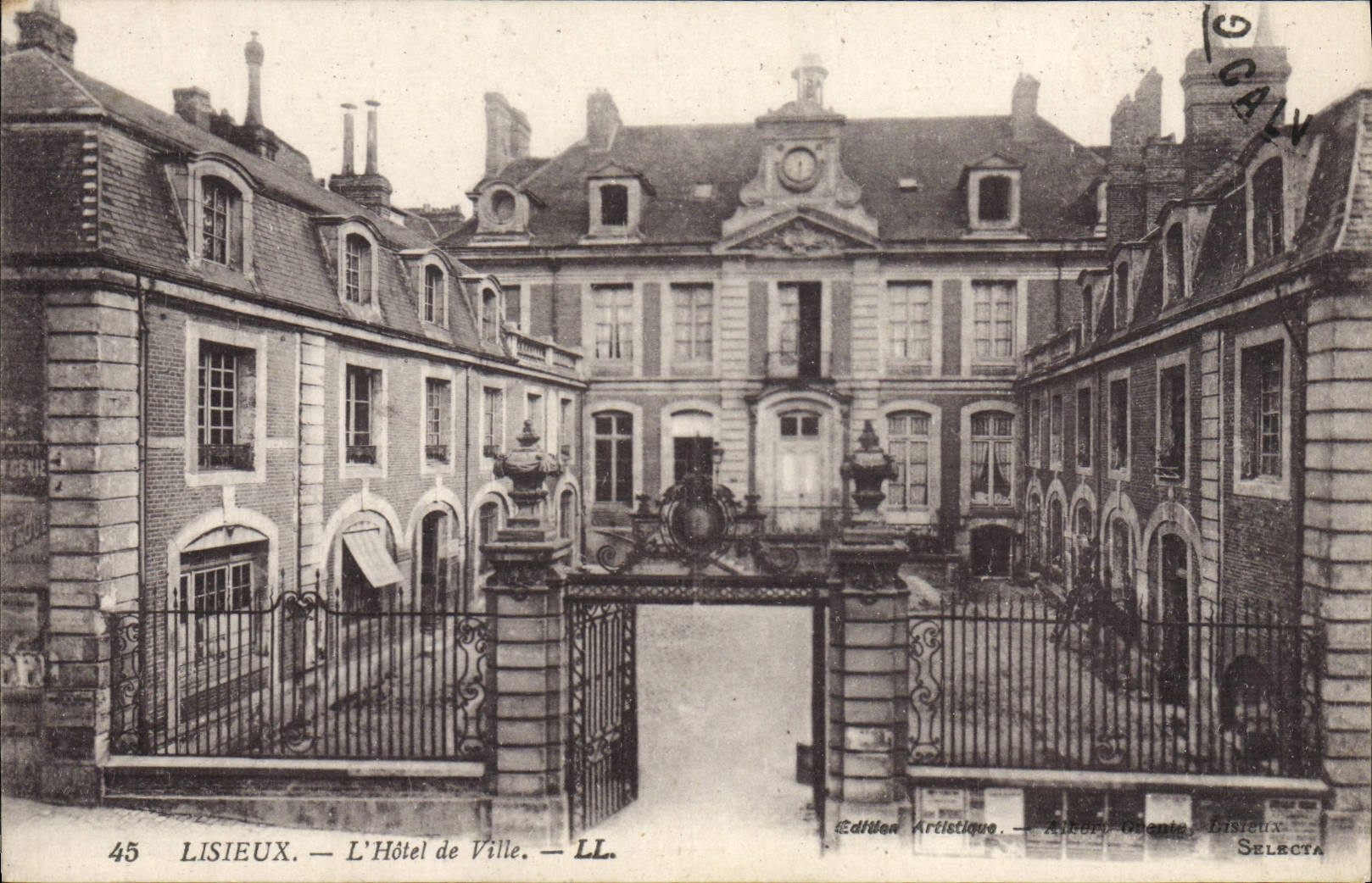 VINTAGE POSTCARD Lisieux the Town hall