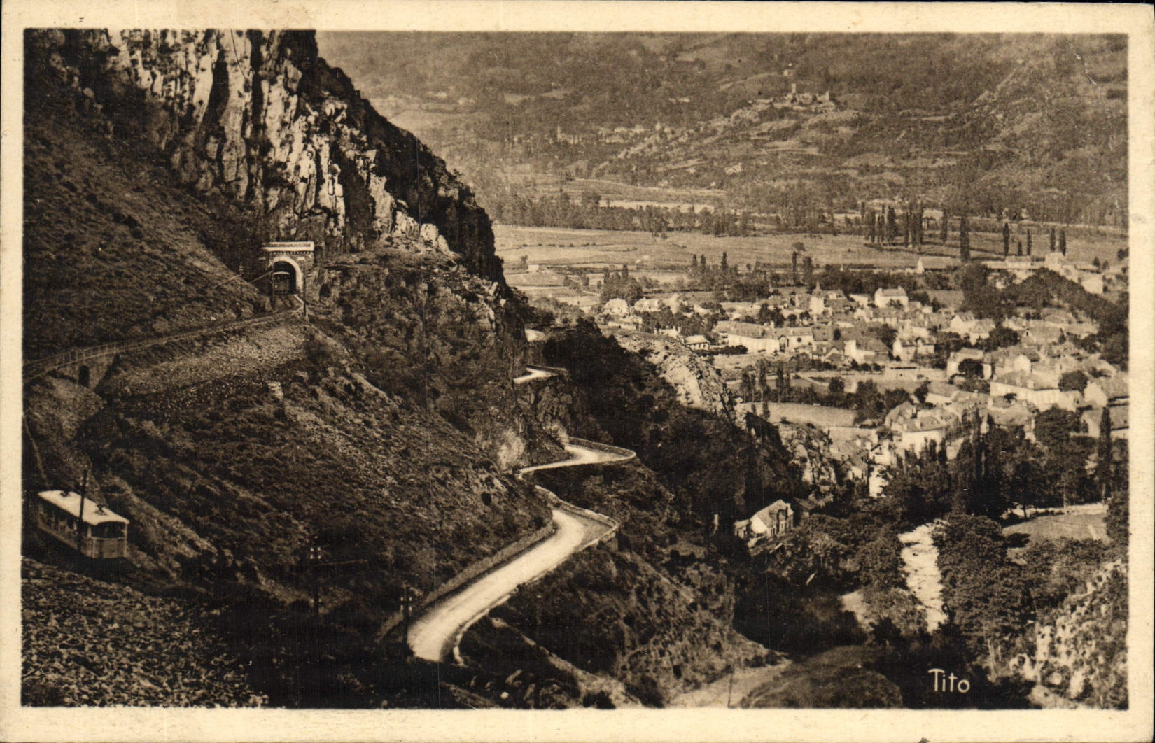 VINTAGE POSTCARD the Beautiful Landscapes Of France the Pyrenees Cauterets has Pierrefitte