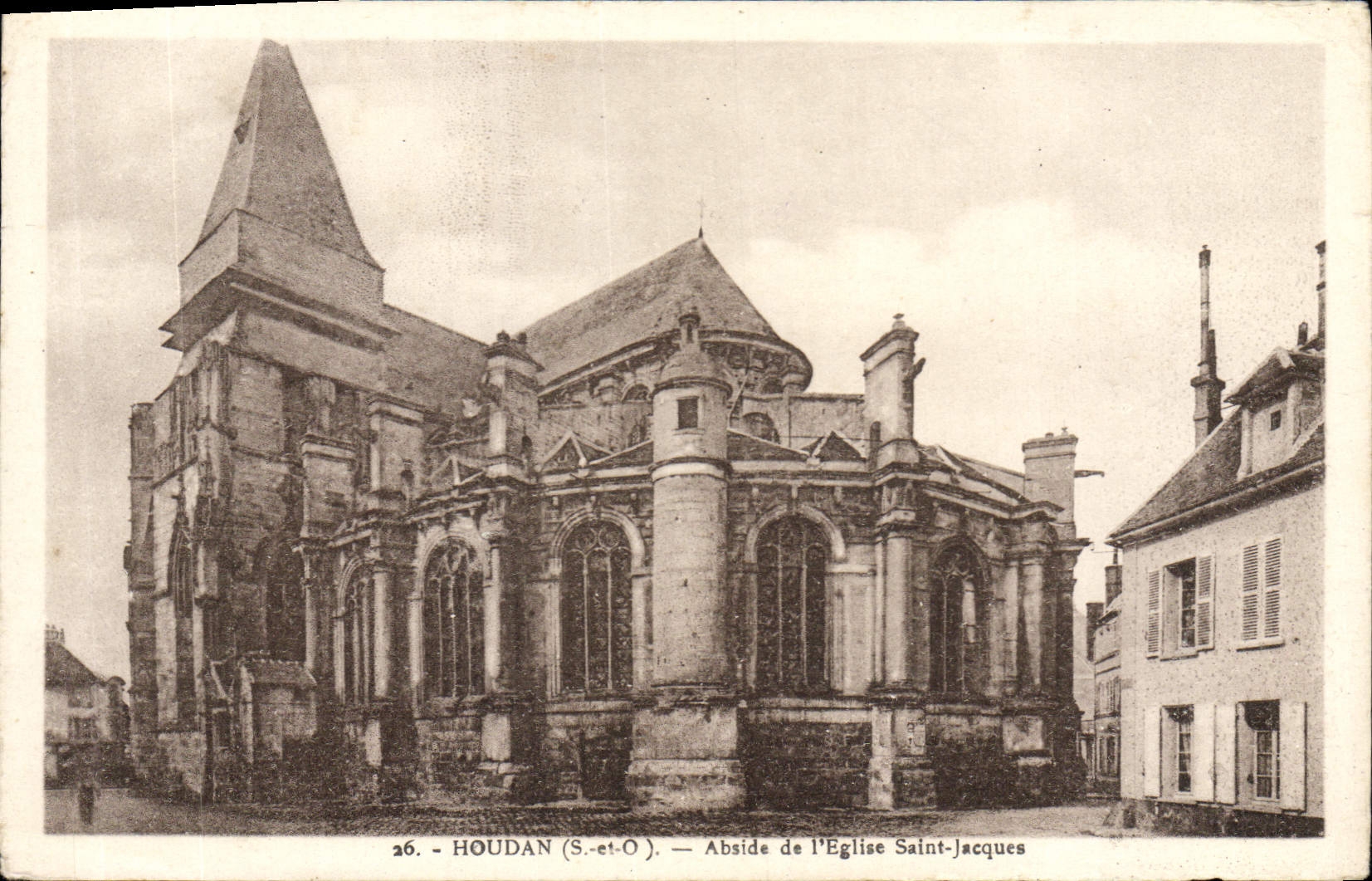 CPA Houdan Abside De I'Eglise Saint Jacques