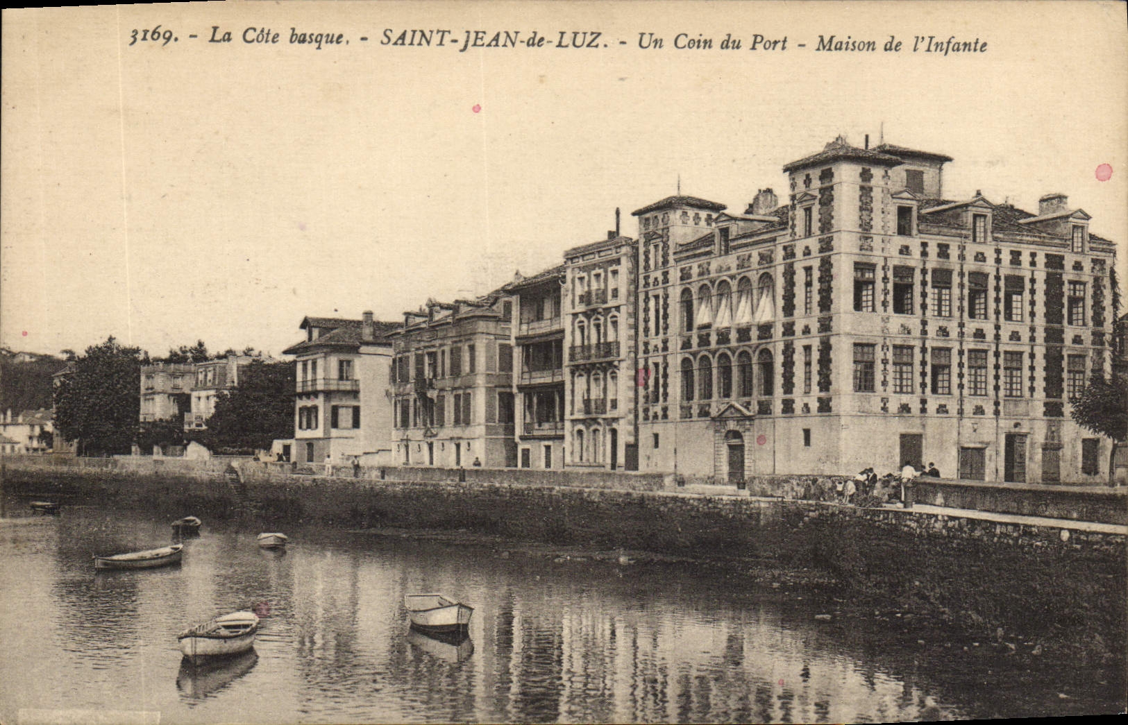 POSTAL Holy Jean De Luz de la VENDIMIA una esquina de la House portuaria De I' Infante