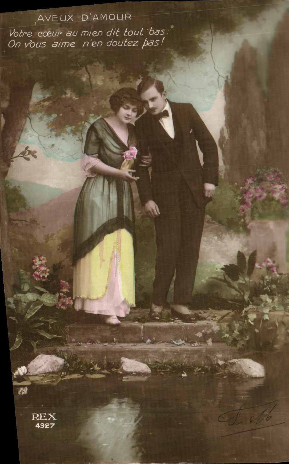 VINTAGE POSTCARD Consents Of Love Woman