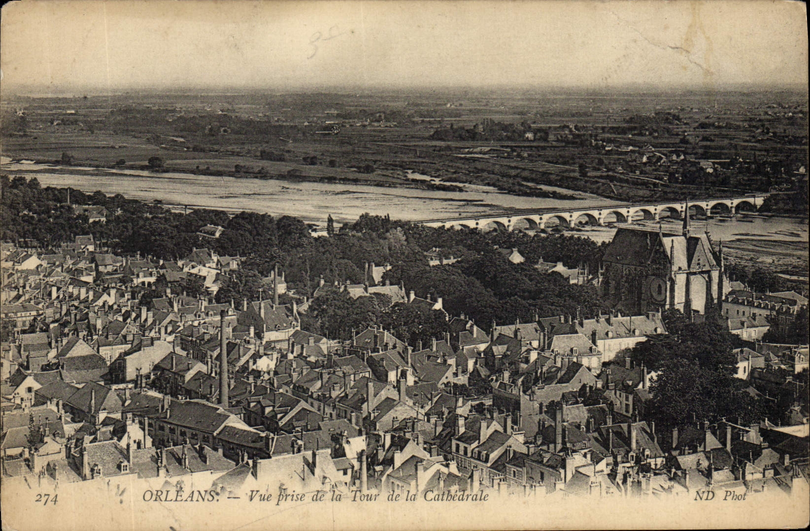 CPA Orleans Vue Prise De La Tour De La Cathedrale