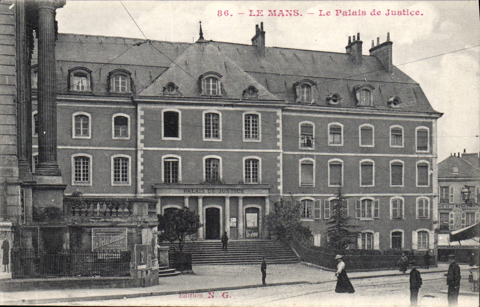 VINTAGE POSTCARD Mans Law courts