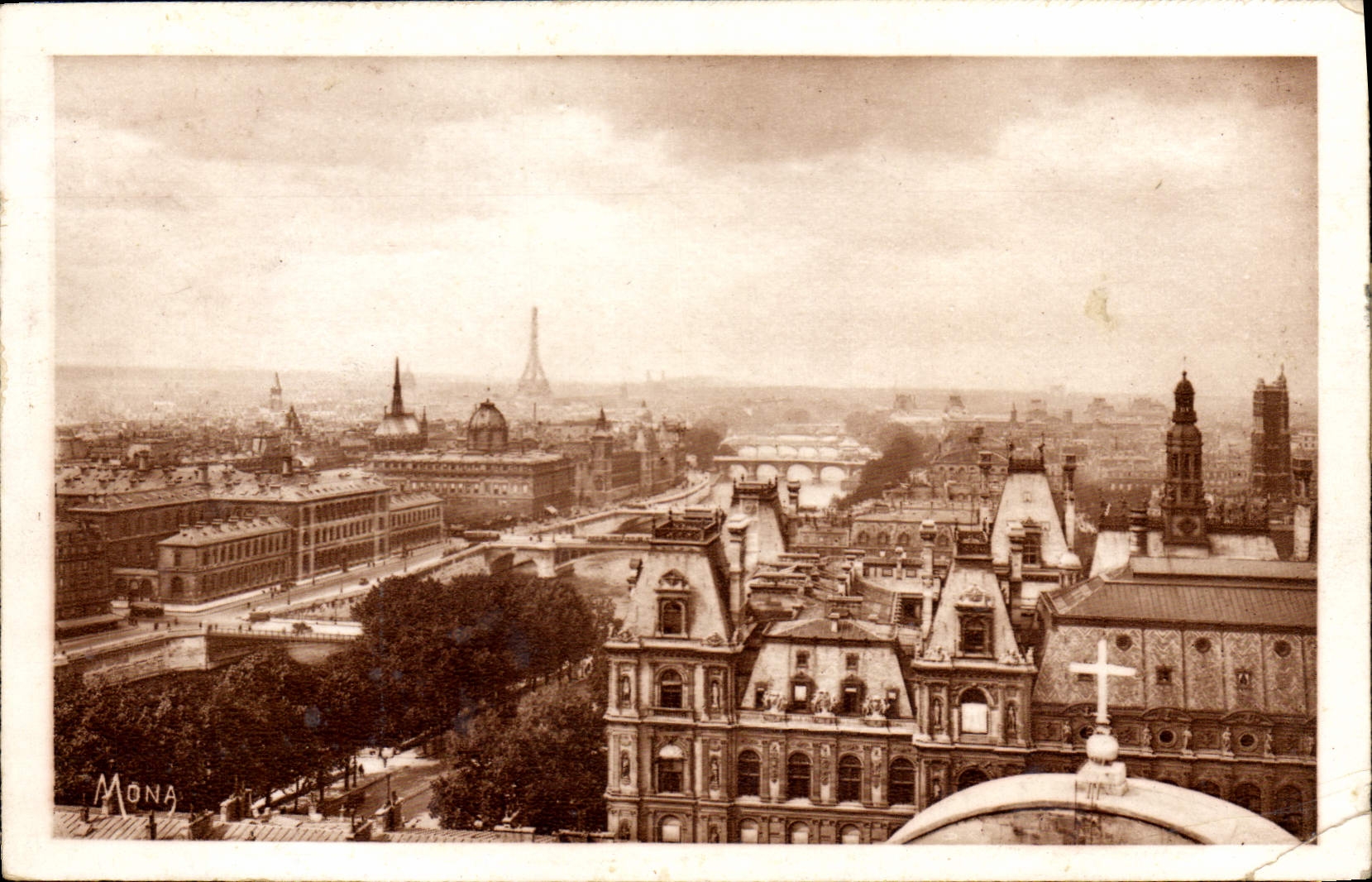 CPA Paris Panorama des Huit ponts