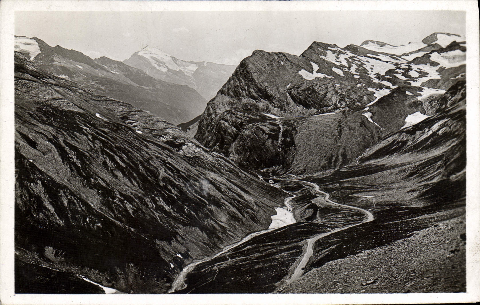 MODERN CARD Road of the Collar of Iseran the bridge of snow