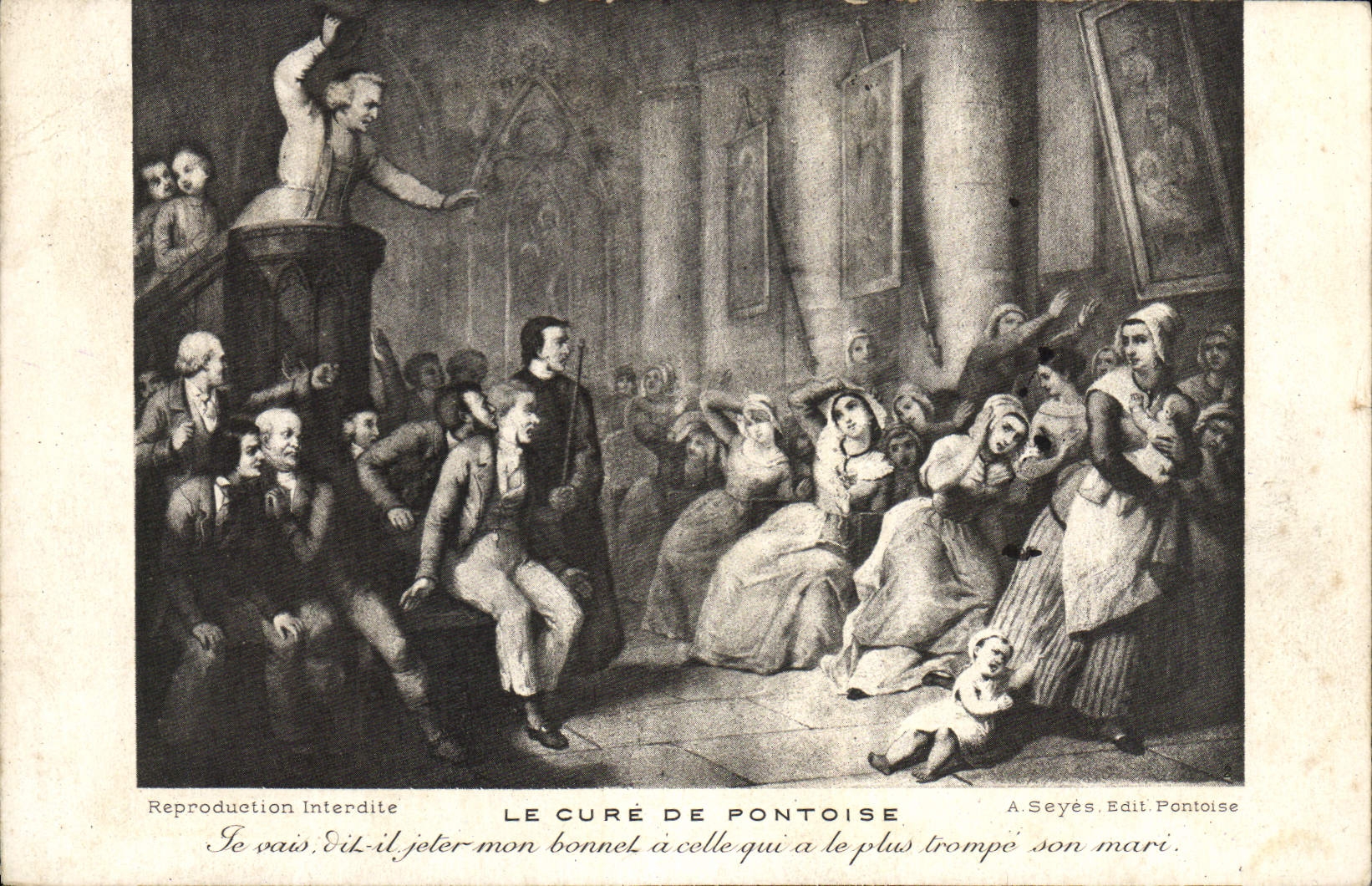 VINTAGE POSTCARD the Cure of Pontoise