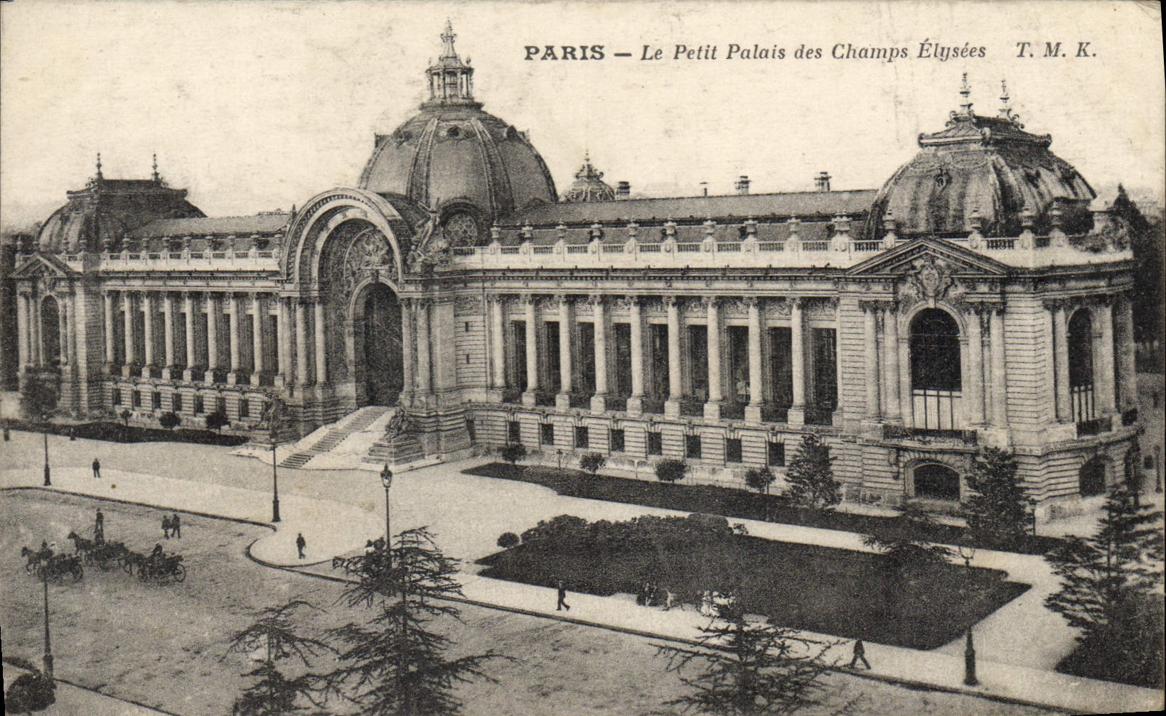 VINTAGE POSTCARD Paris the Petit Palais of the Champs Elysées