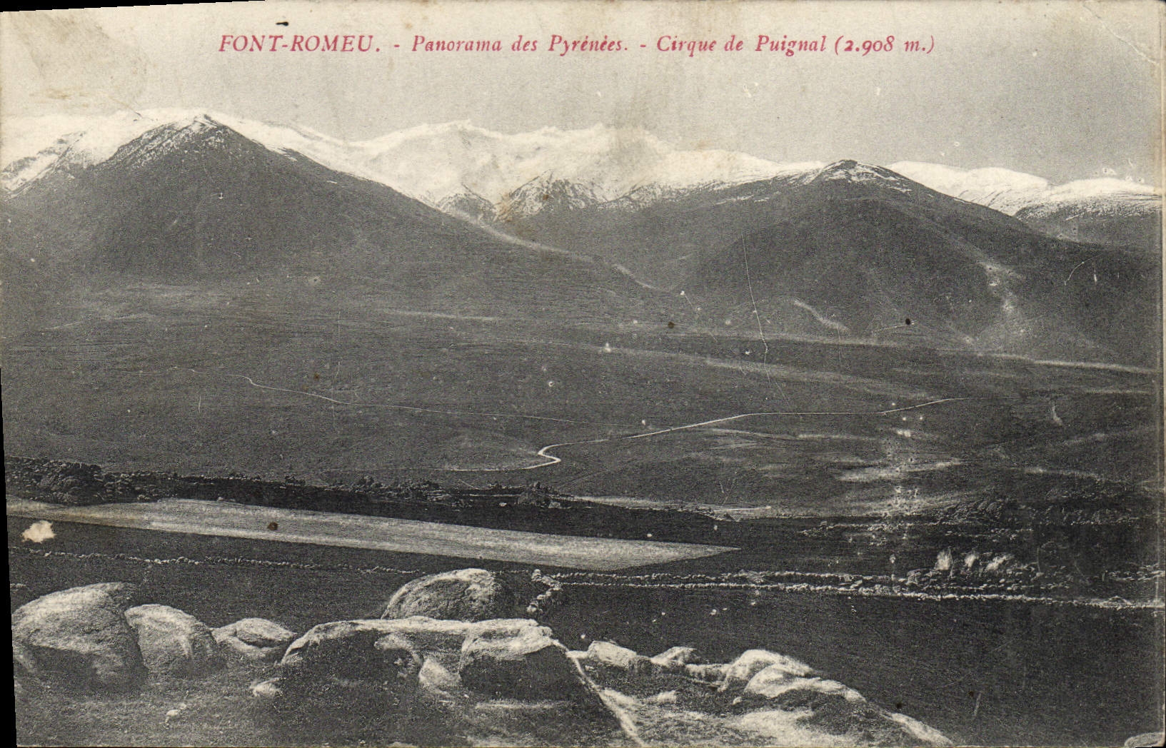 VINTAGE POSTCARD Make Romeu Panorama of the Pyrenees Cirque of Puignol
