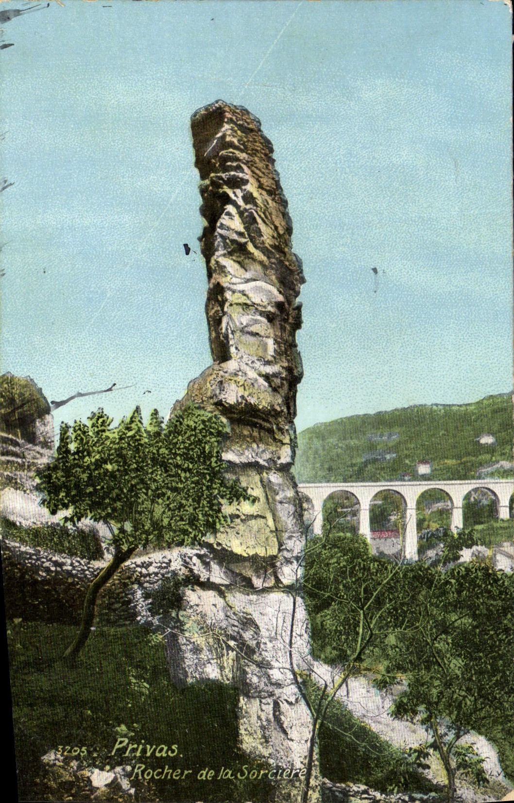 VINTAGE POSTCARD Deprived Rock of the Witch