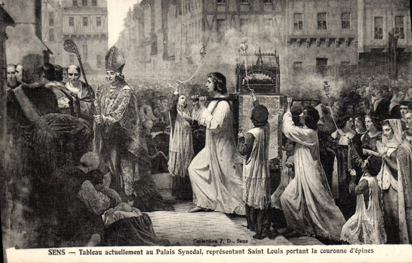 CPA Sens Tableau actuellement au Palais Synodal representant Saint louis