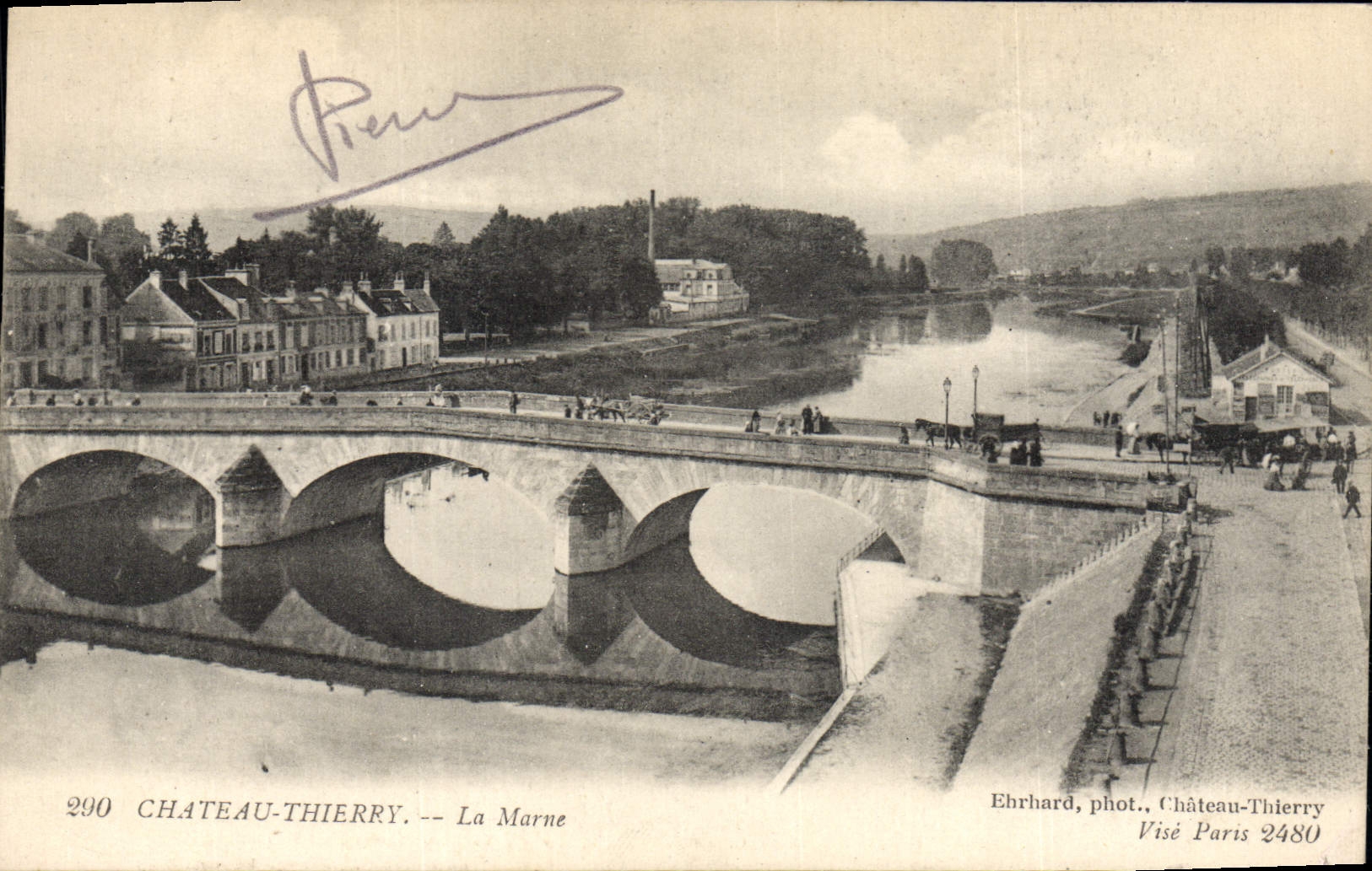 VINTAGE POSTCARD Thierry Castle the Marne