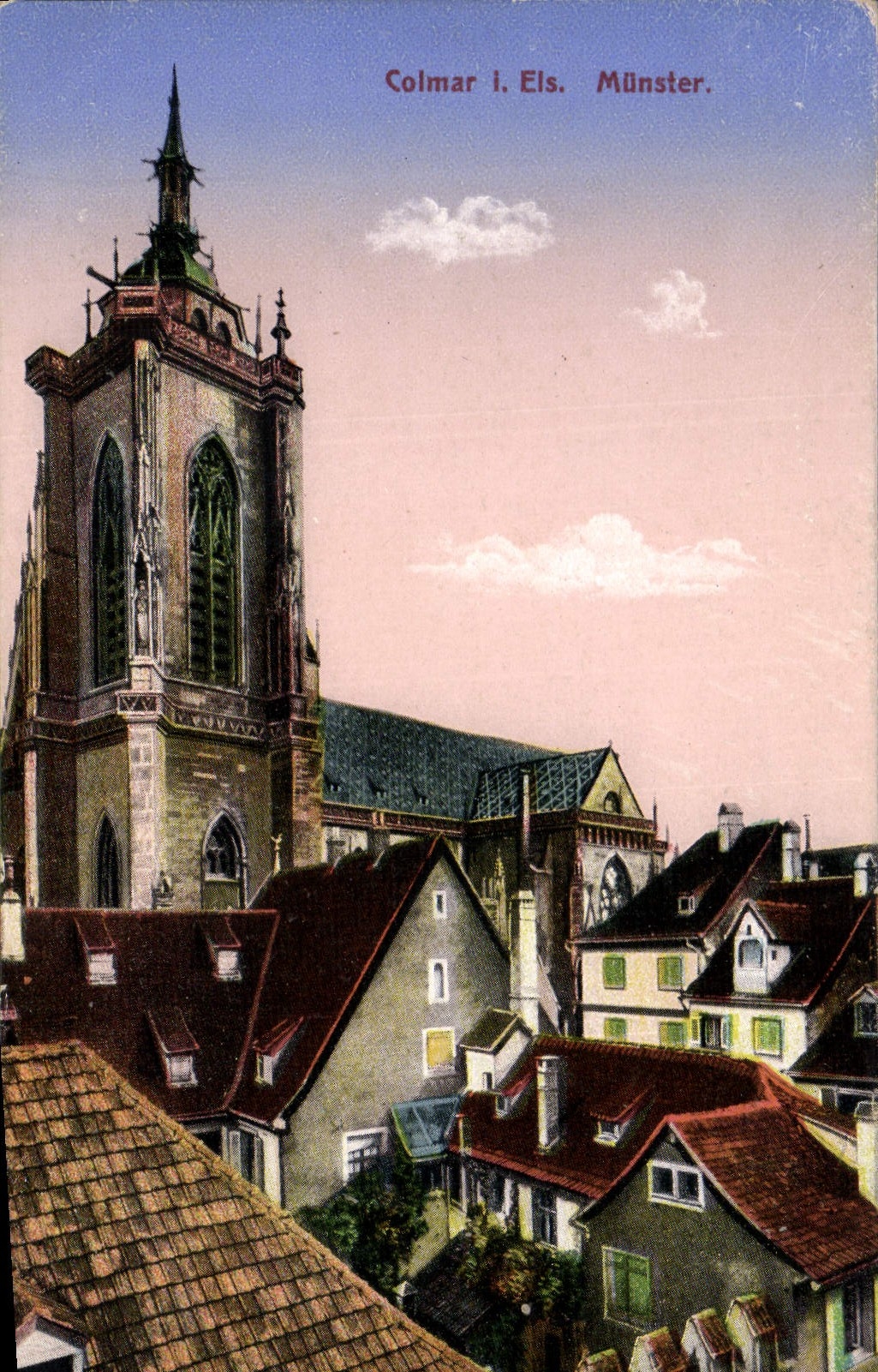 VINTAGE POSTCARD Colmar Els Munster