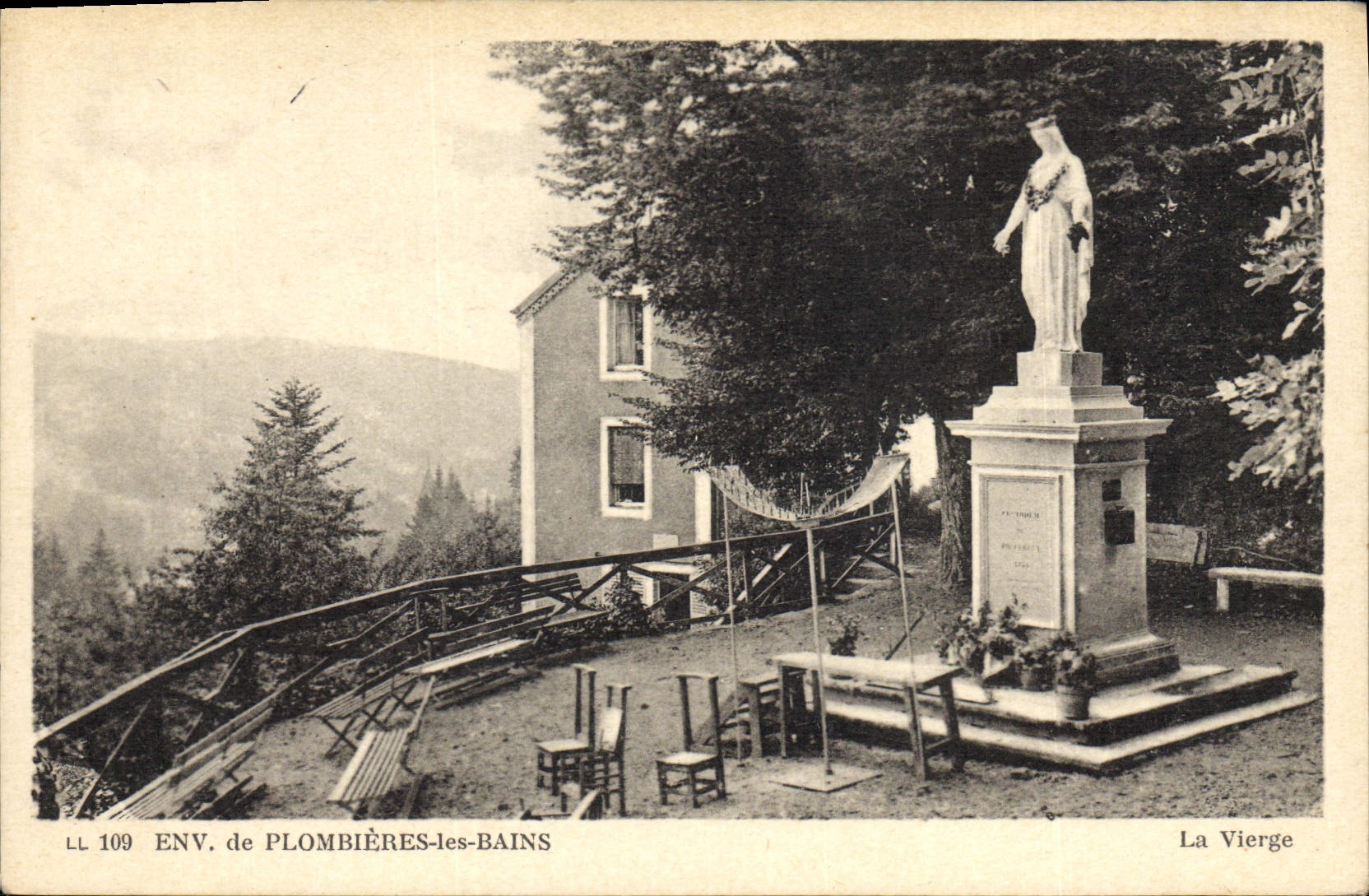 VINTAGE POSTCARD Env de Plombieres les Bains the virgin