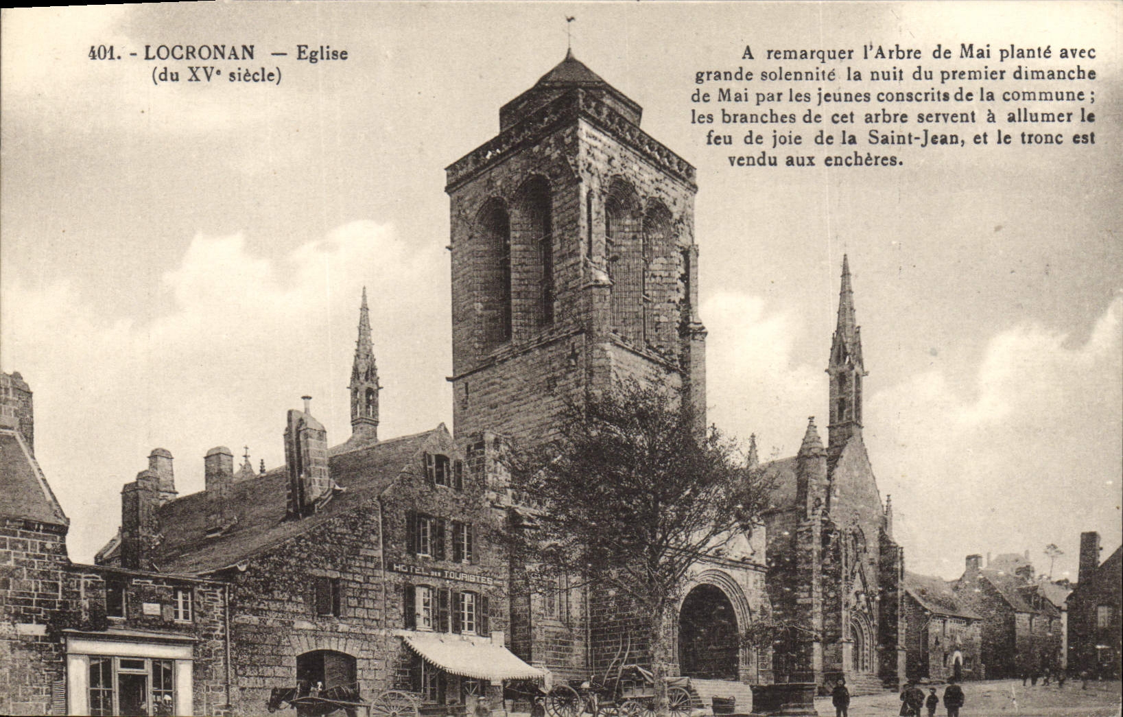 VINTAGE POSTCARD Locronan Church