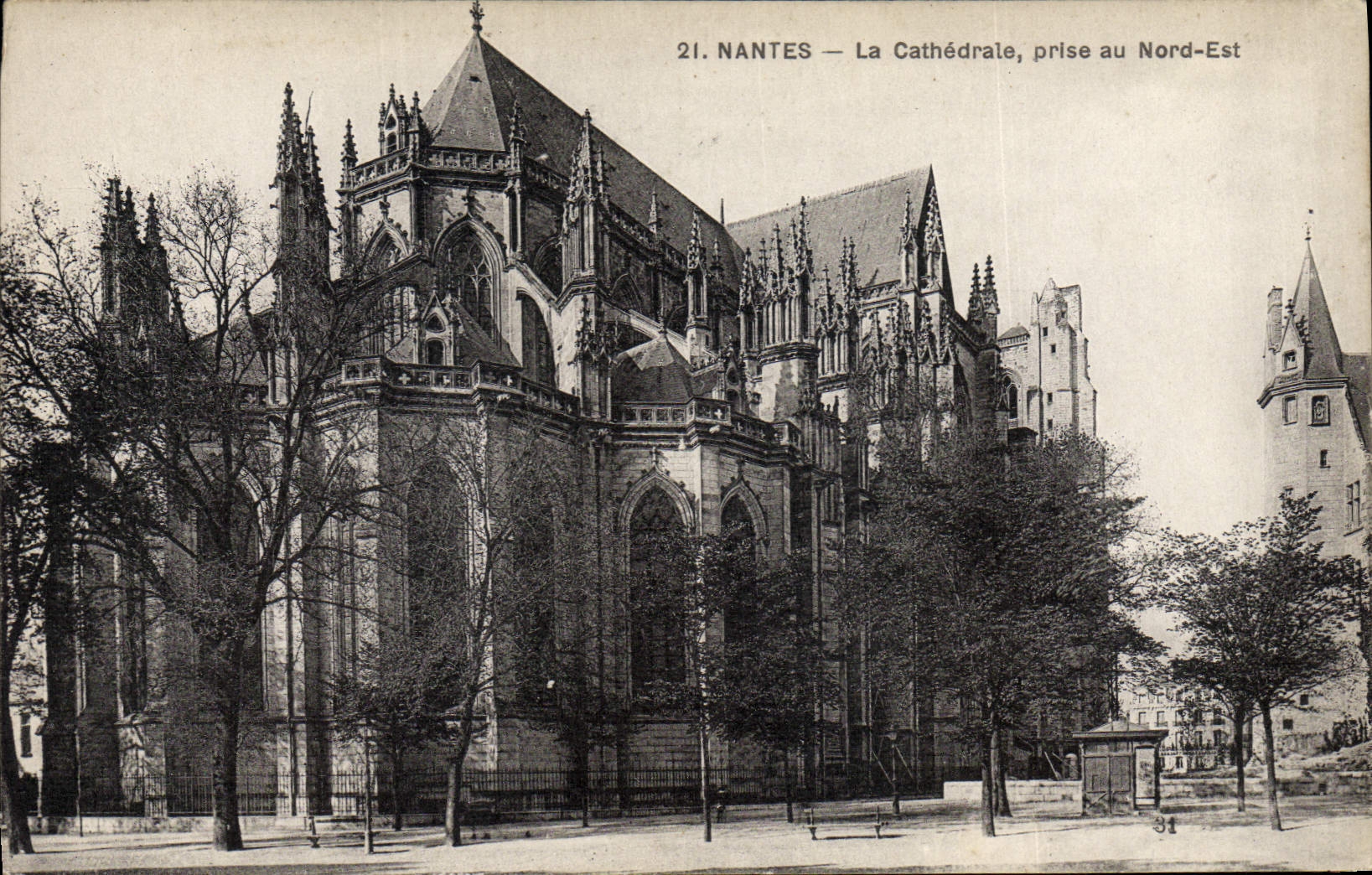 VINTAGE POSTCARD Nantes the Cathedral Taken in North East