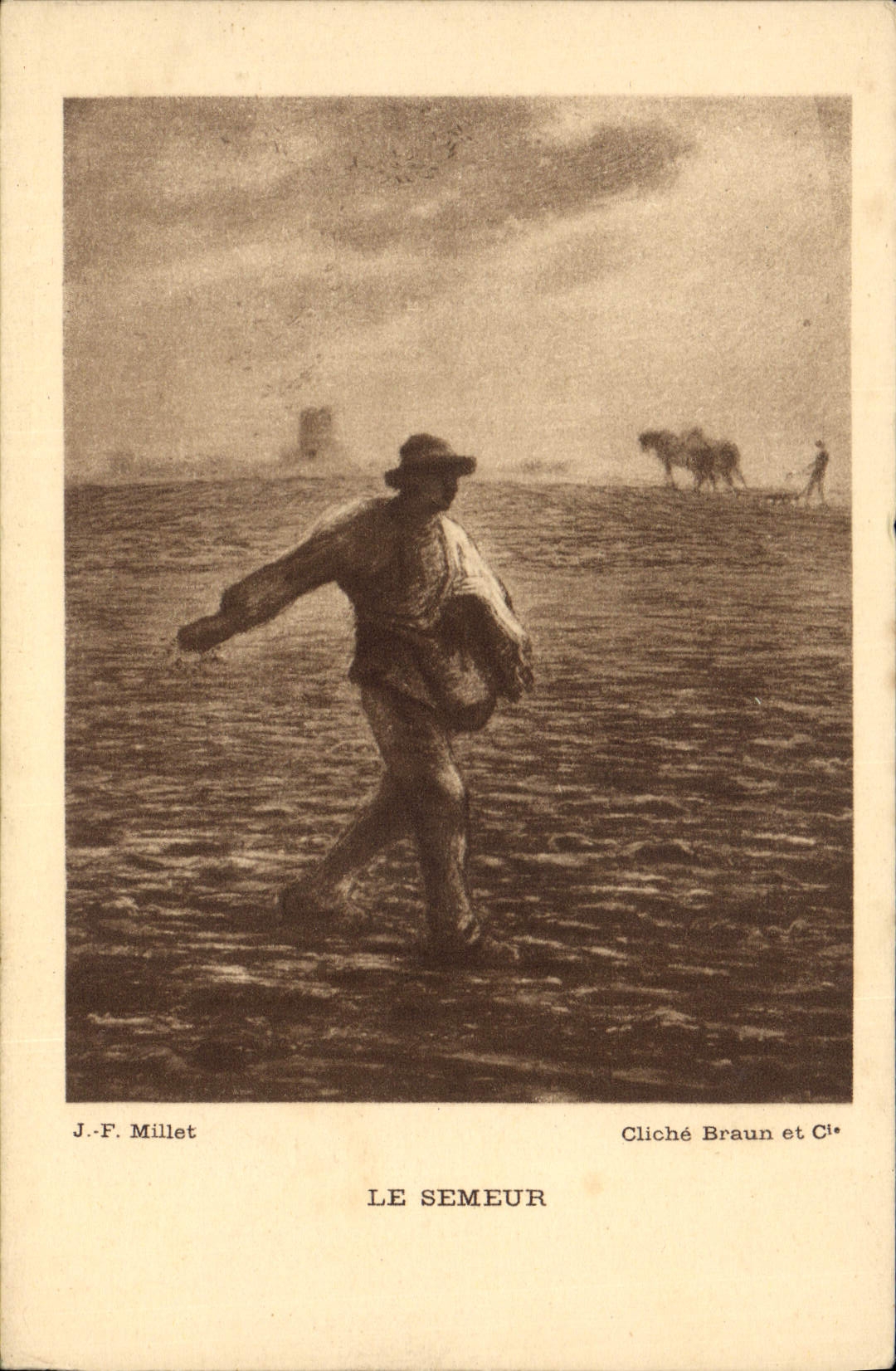 POSTAL de la VENDIMIA el sembrador