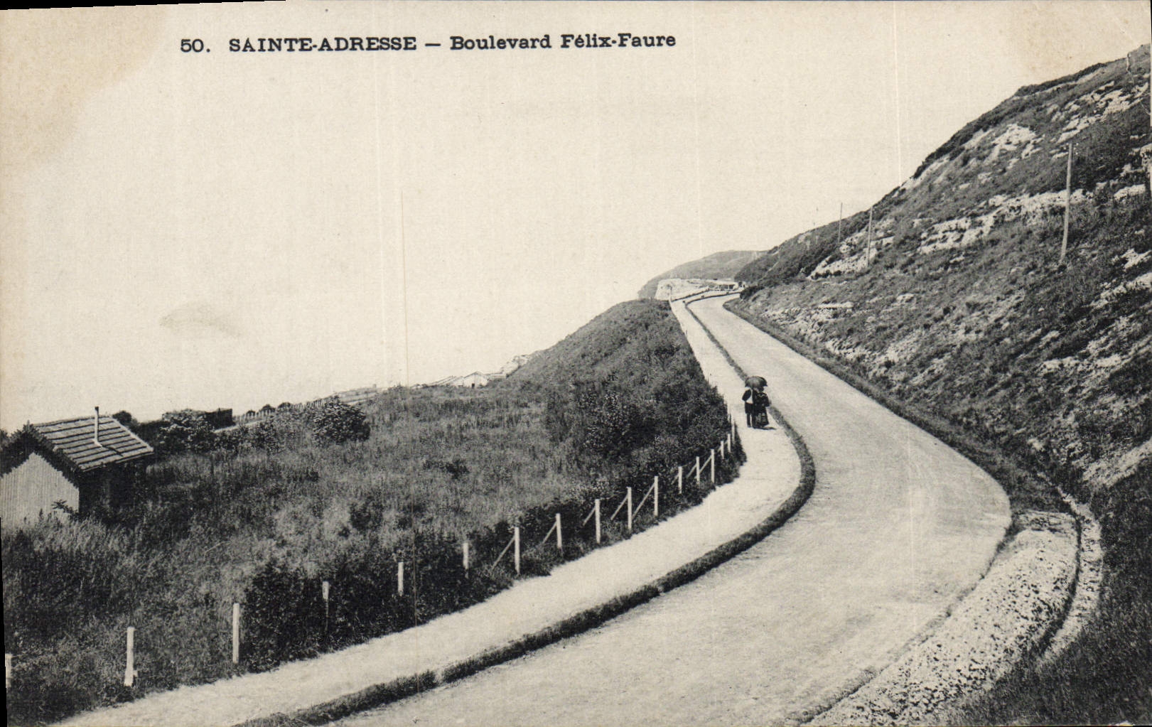 VINTAGE POSTCARD Sainte Address Boulevard Felix Faure