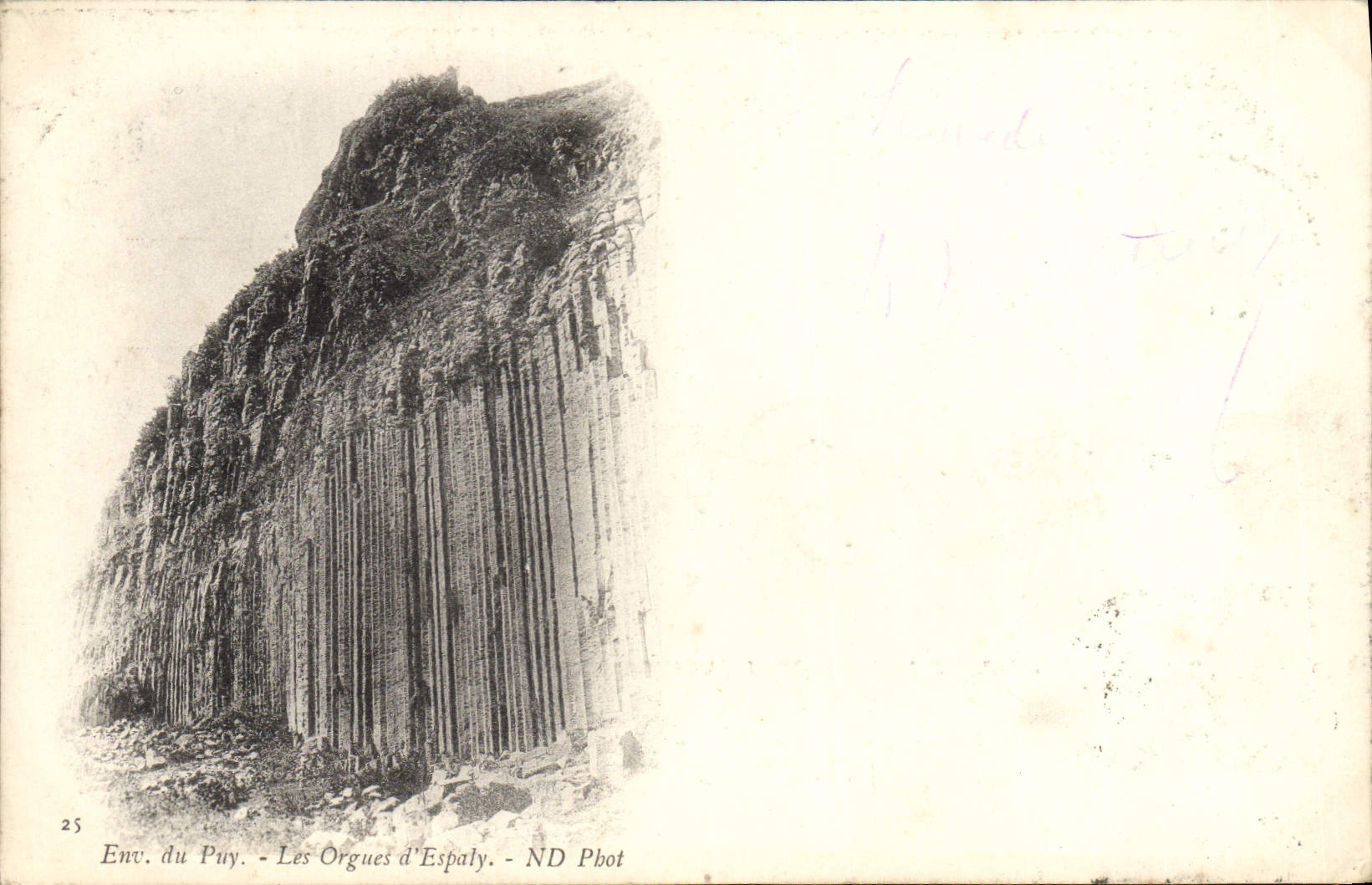 VINTAGE POSTCARD Surroundings of Puy organ of Espaly