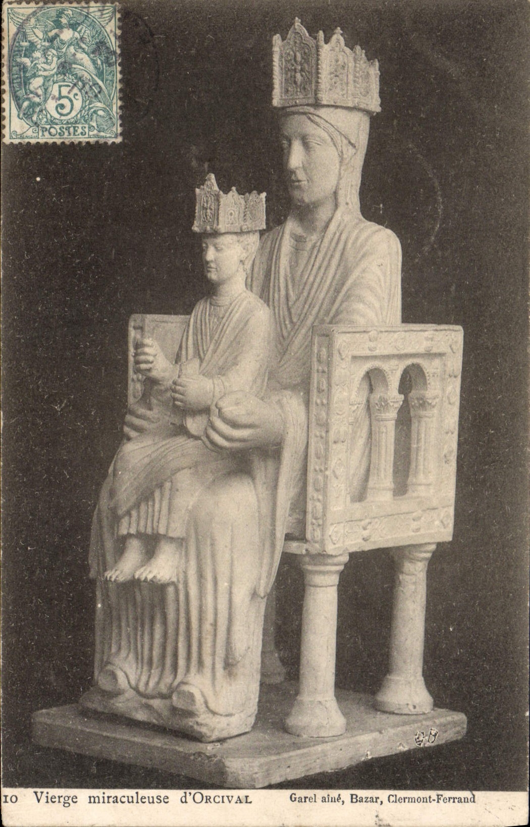 VINTAGE POSTCARD the miraculous Virgin d4Orcival