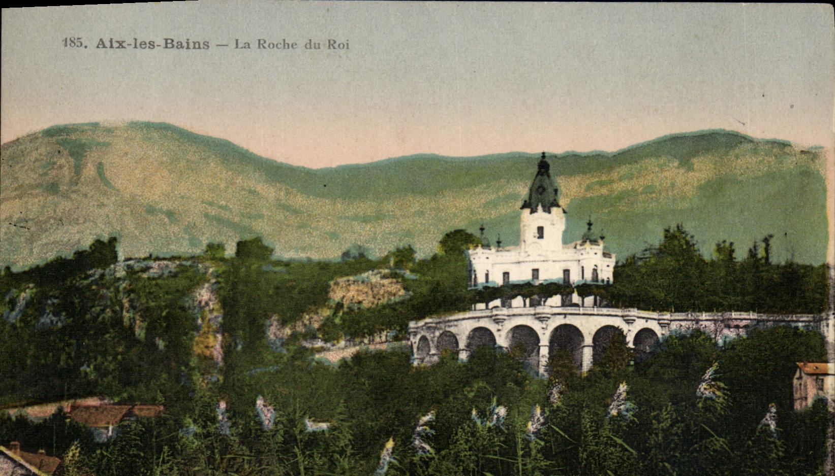 VINTAGE POSTCARD Aix Les Bains the Rock Of the King