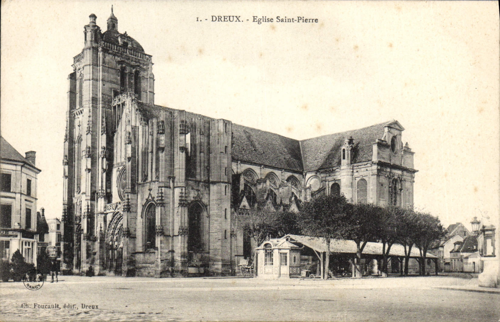 VINTAGE POSTCARD Dreux Church Saint Pierre