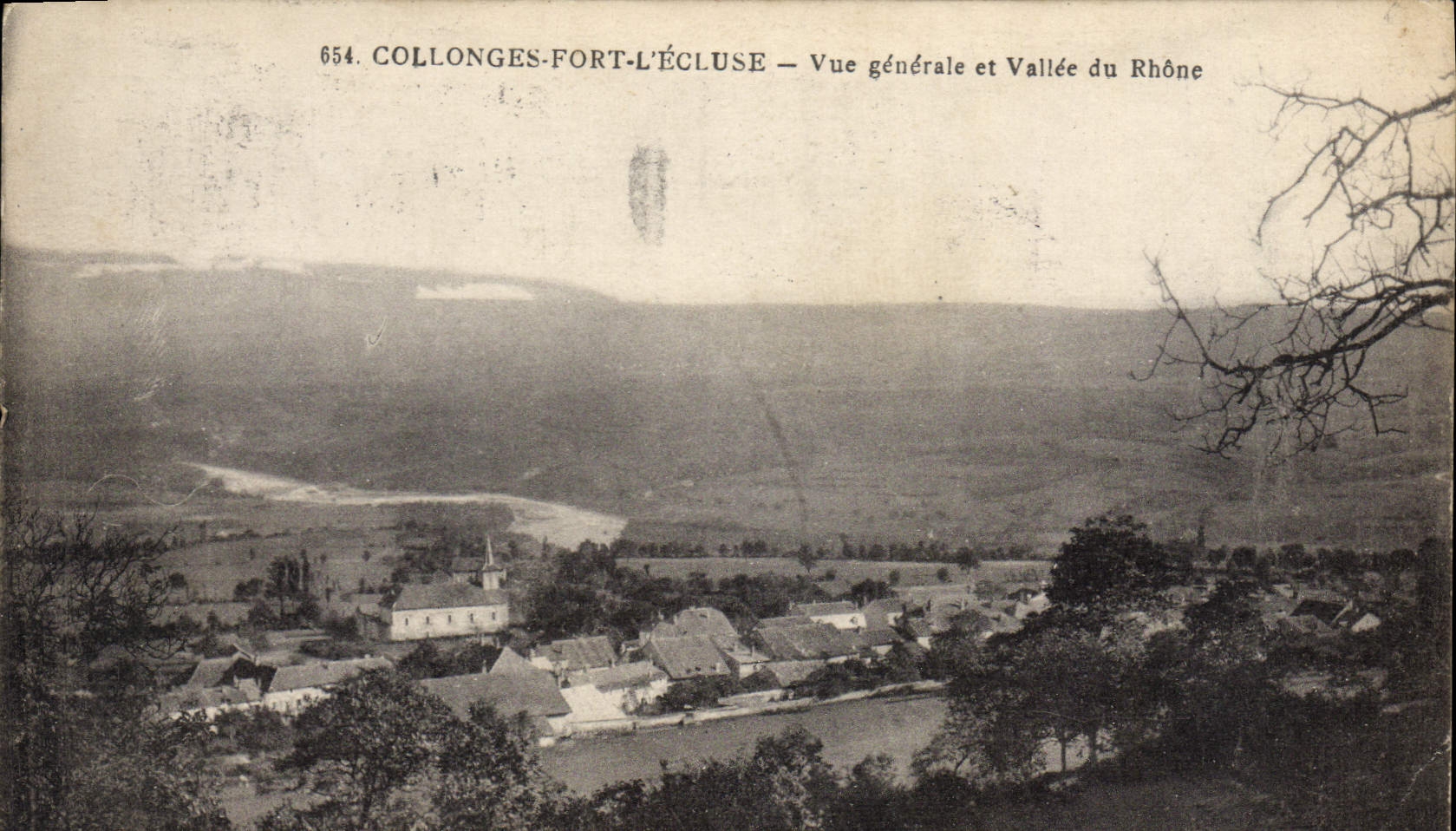 VINTAGE POSTCARD Strong Collonges the Lock View and Valley of the Rhone