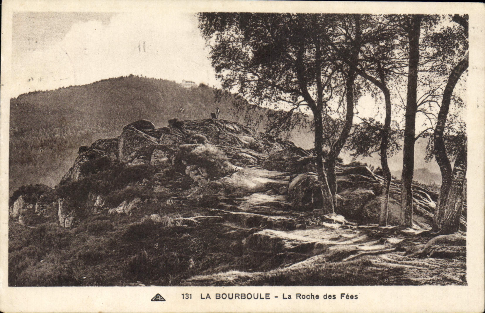 VINTAGE POSTCARD Bourboule the Rock Of the Fairies