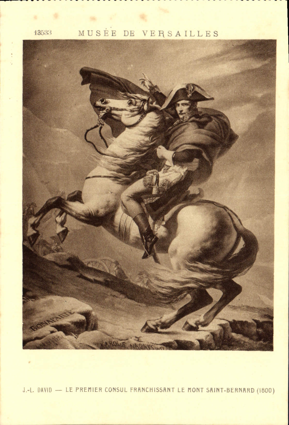 CPA Musee De Versailles David Le Premier Consul franchissant le Mont Saint Bernard Napoleon 1er