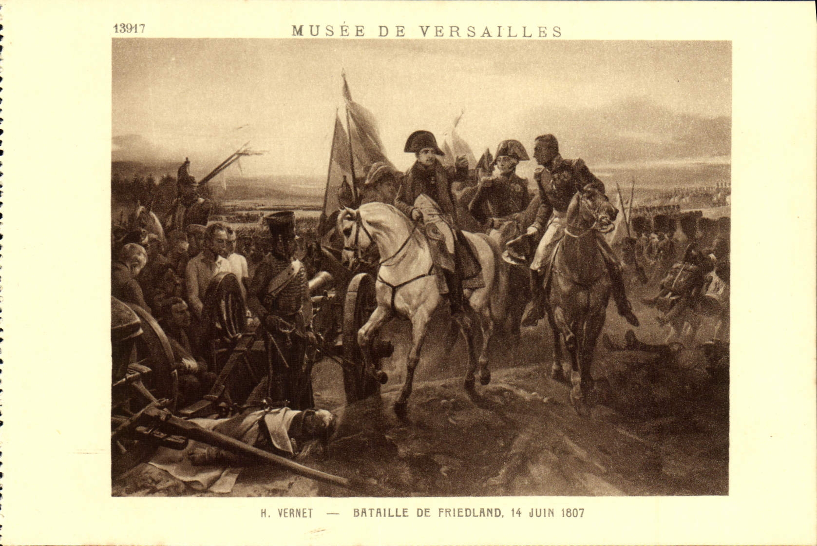 VINTAGE POSTCARD Versailles Battles De Friedland Vernet Napoleon 1st