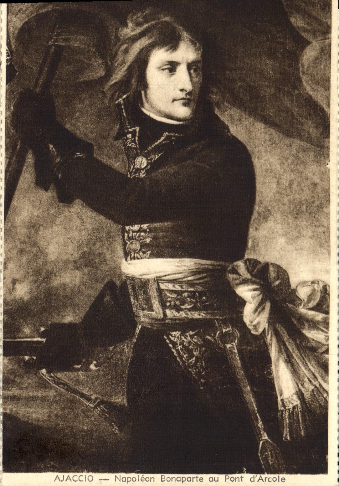 CPA Ajaccio Napoleon Bonaparte Au Pont D'Arcole