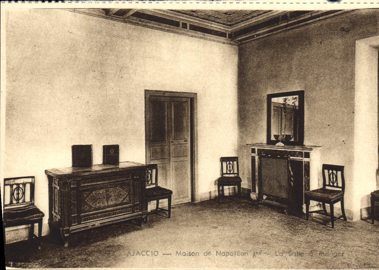 CPA Ajaccio Maison De Napoleon 1er La salle a manger