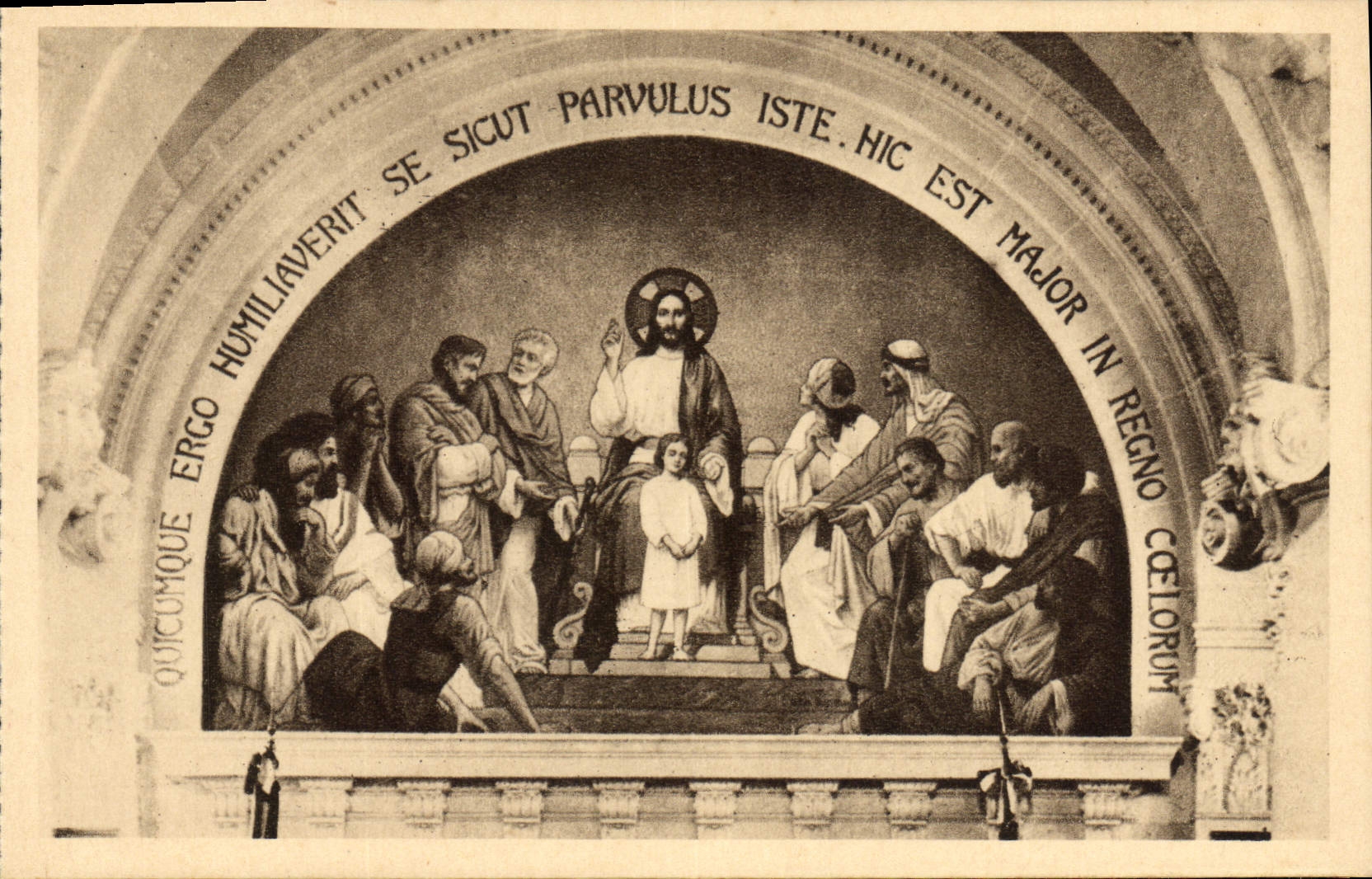 VINTAGE POSTCARD the vault of the Carmelite nuns of Lisieux