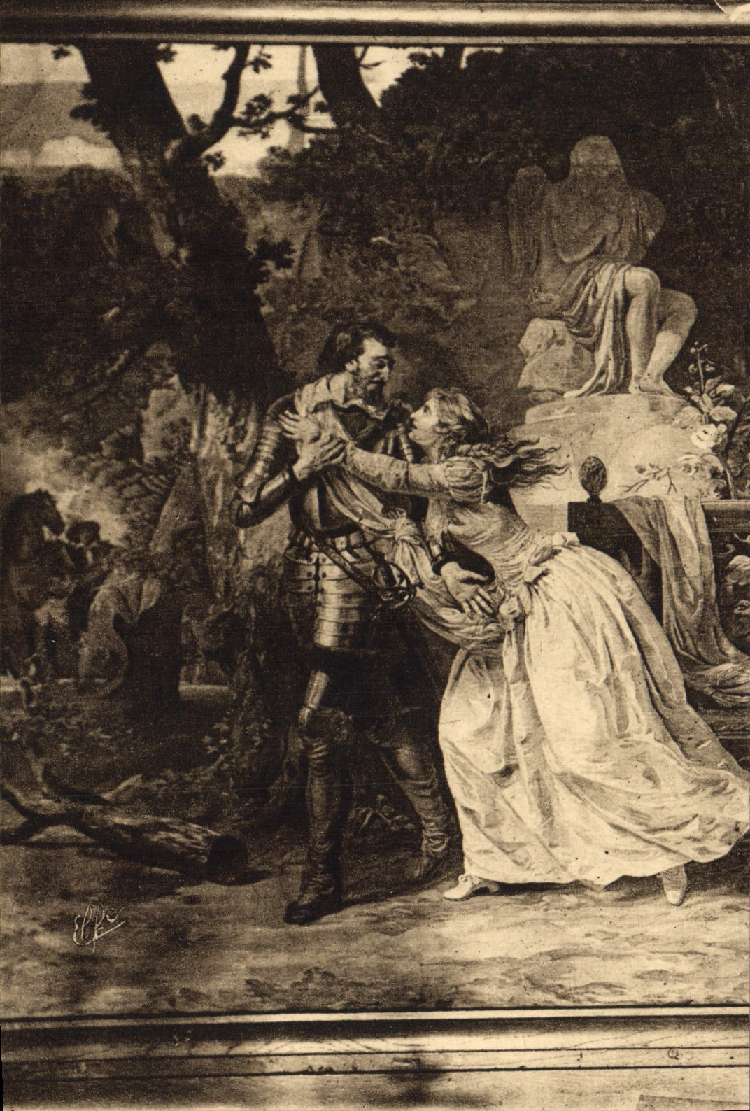 Tapicería de Pau de la POSTAL de la VENDIMIA del castillo bueno-byes del d Estrees de Gabrelle