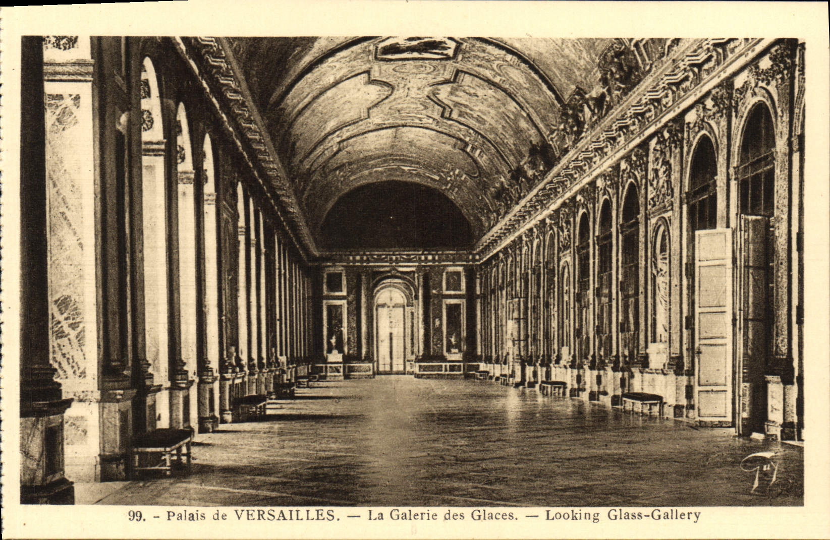 CPA Versailles Le Chateau Galerie des Glaces Palais