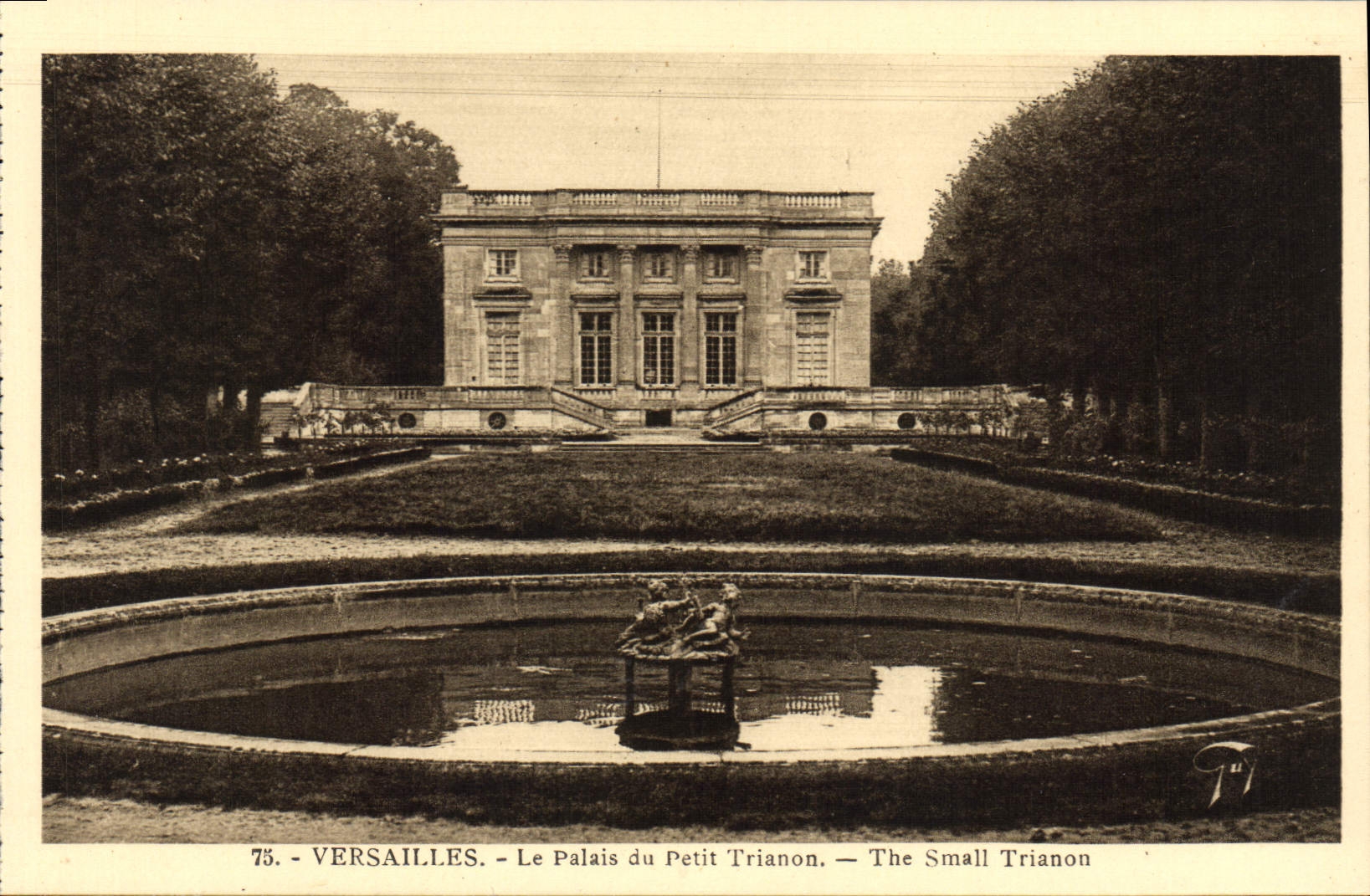 POSTAL Versalles de la VENDIMIA el paladar de pequeño Trianon