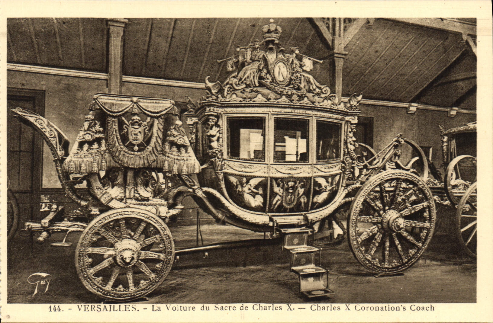 CPA Versailles La Voiture Du Sacre De Charles X