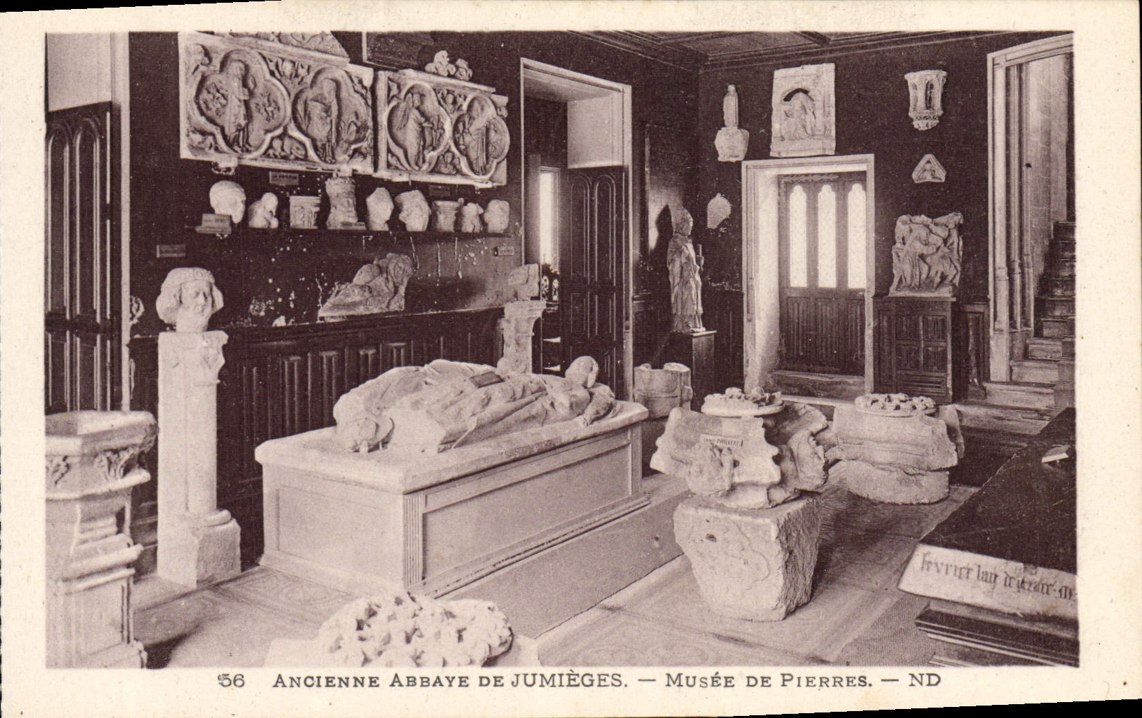 VINTAGE POSTCARD Old Abbey De Jumieges Museum Of Stones