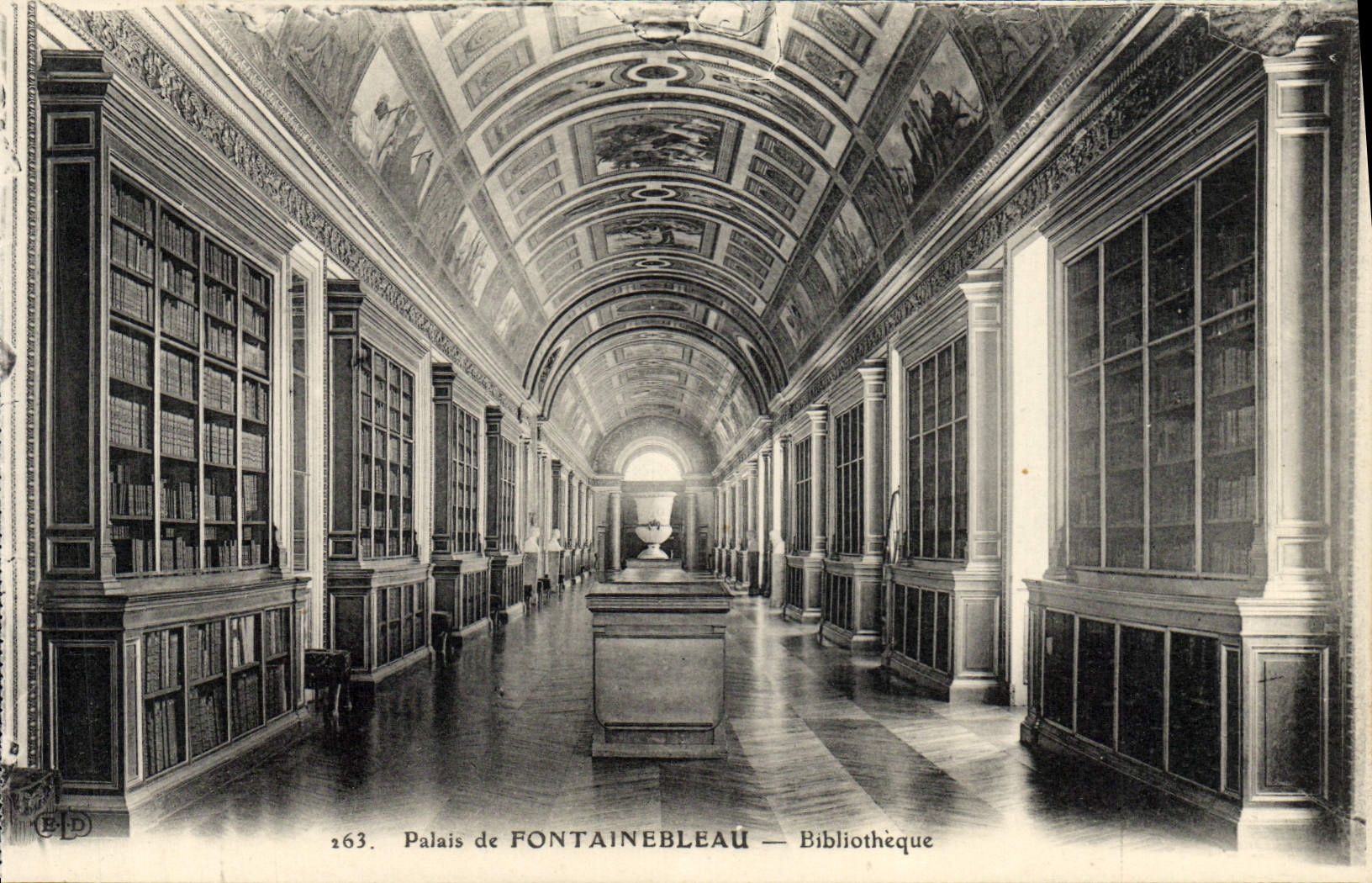 CPA Palais De Fontainebleau Bibliotheque