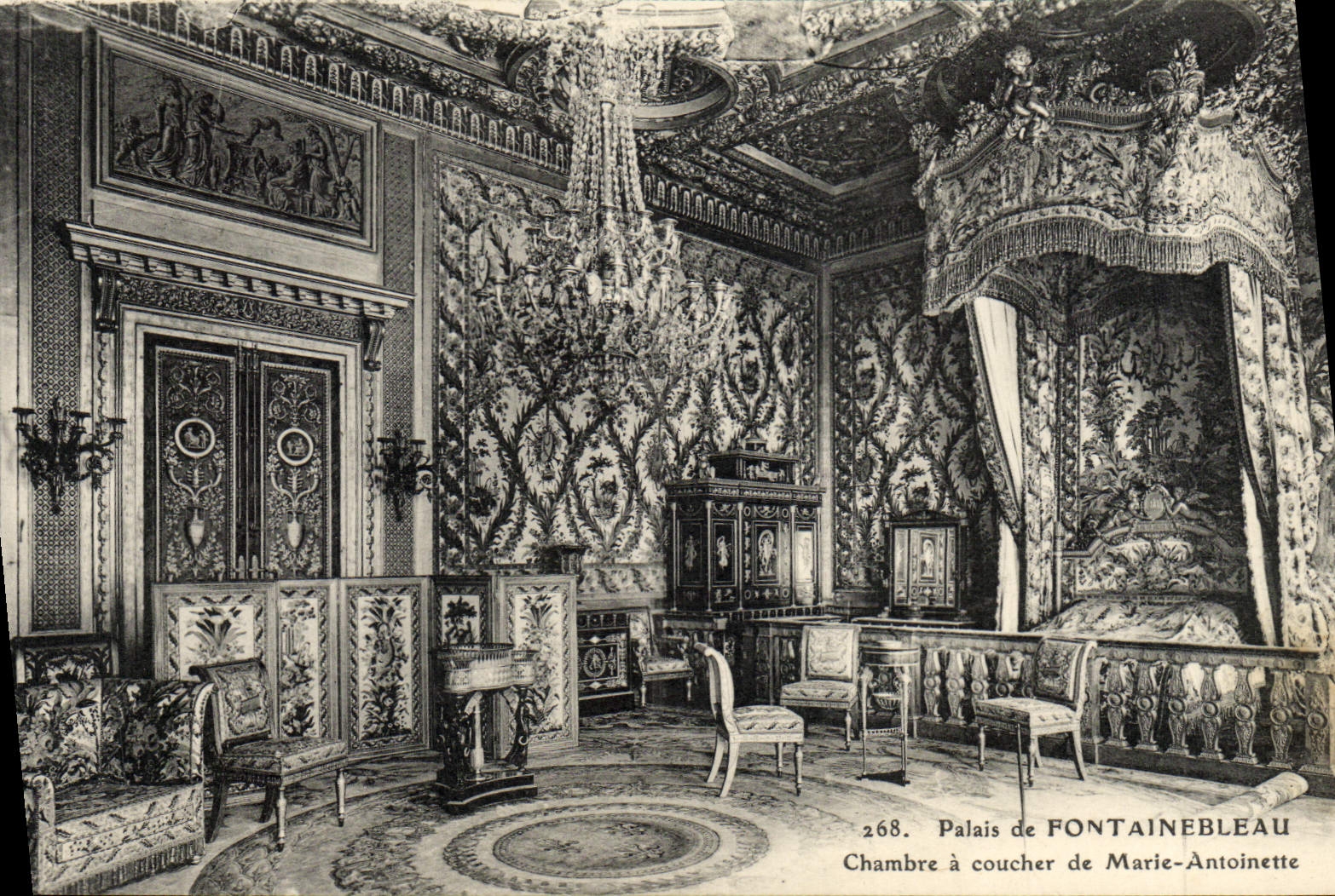 CPA Palais De Fontainebleau Chambre a coucher de Marie Antoinette